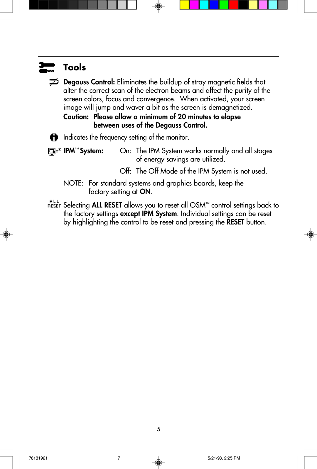 NEC A Series user manual Tools 