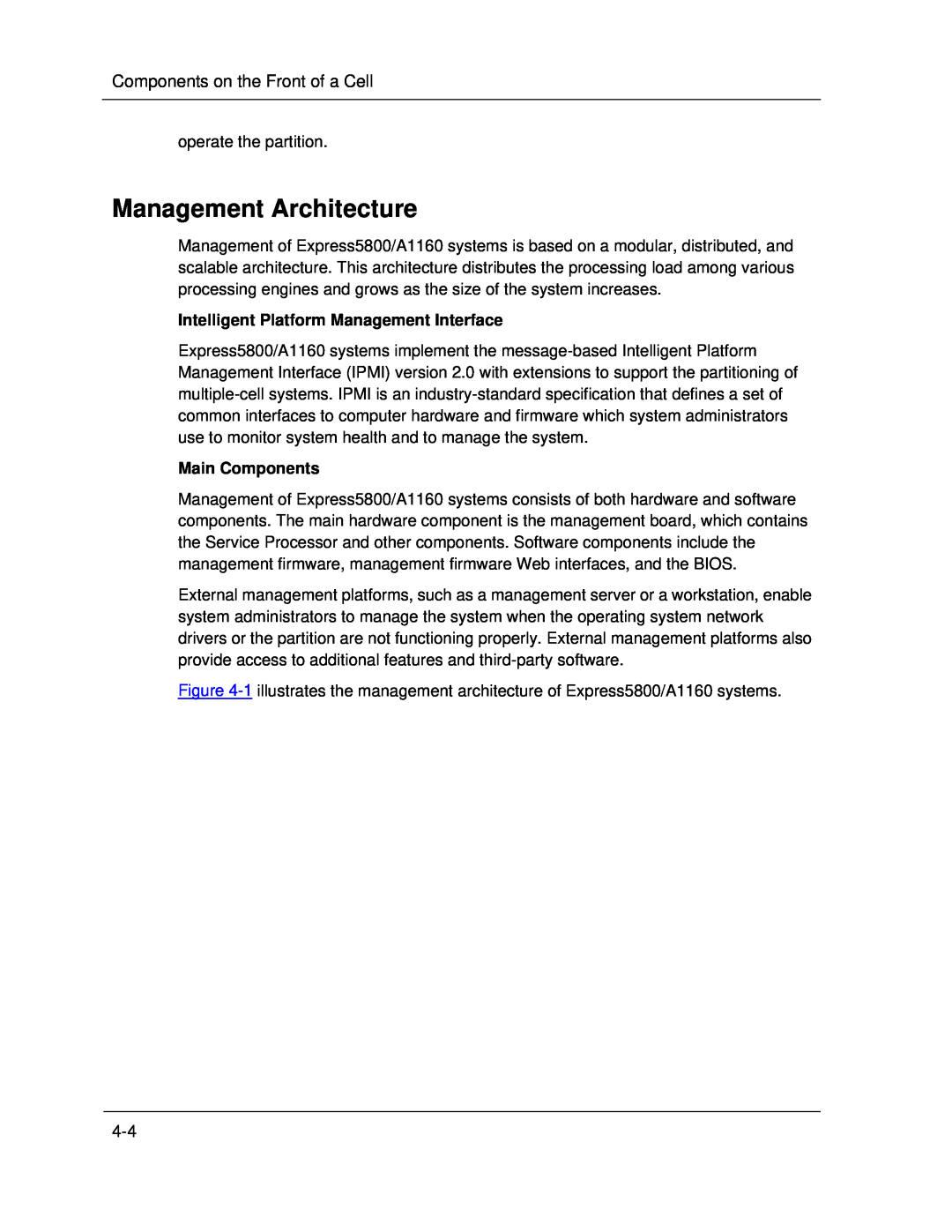 NEC A1160 manual Management Architecture, Intelligent Platform Management Interface, Main Components 