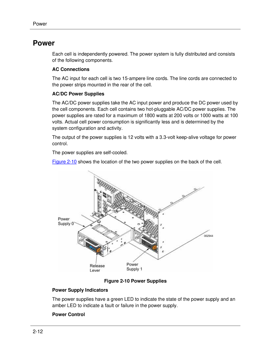 NEC A1160 manual AC Connections, AC/DC Power Supplies, Power Control 