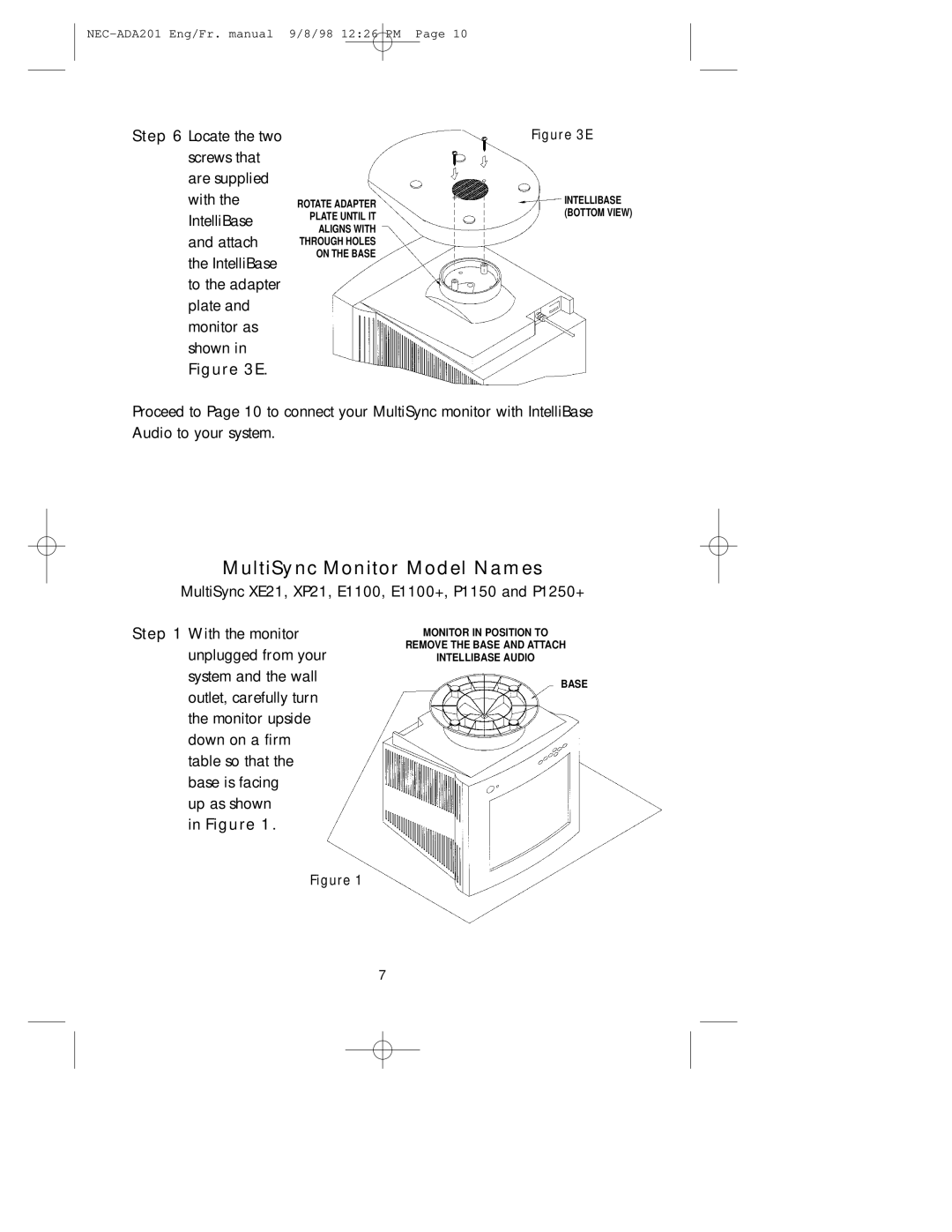 NEC IB-AUDIO, A3842, IntelliBase user manual Aligns with 