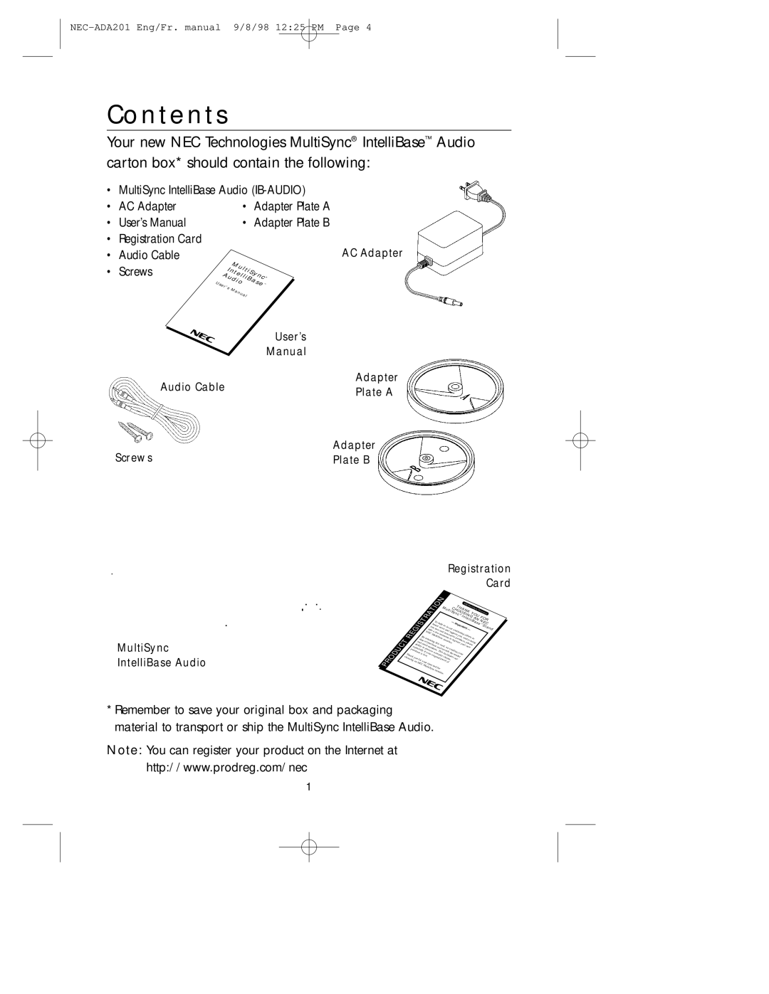 NEC IB-AUDIO, A3842, IntelliBase user manual Contents 