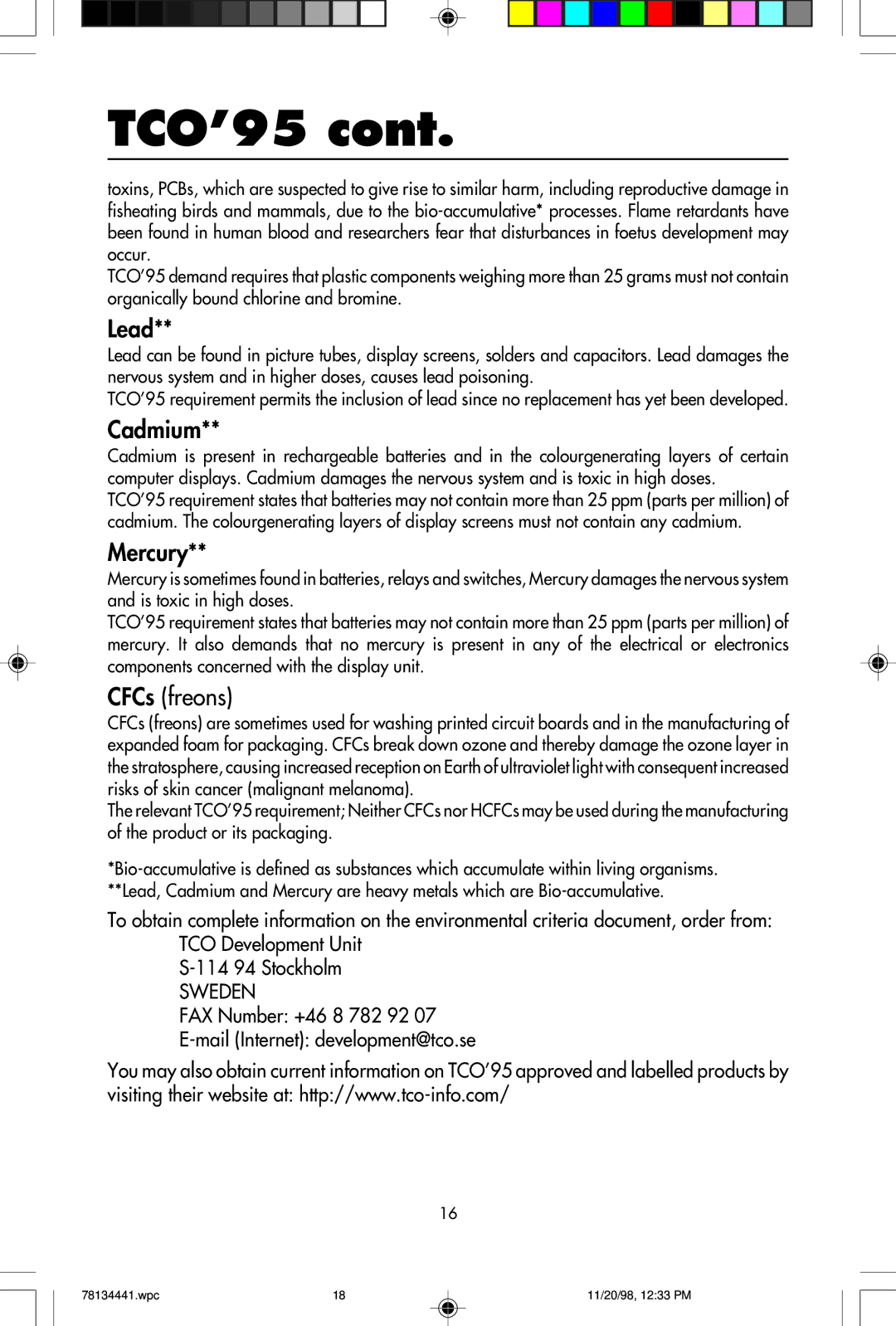 NEC A500+TM, A700+TM user manual Lead 