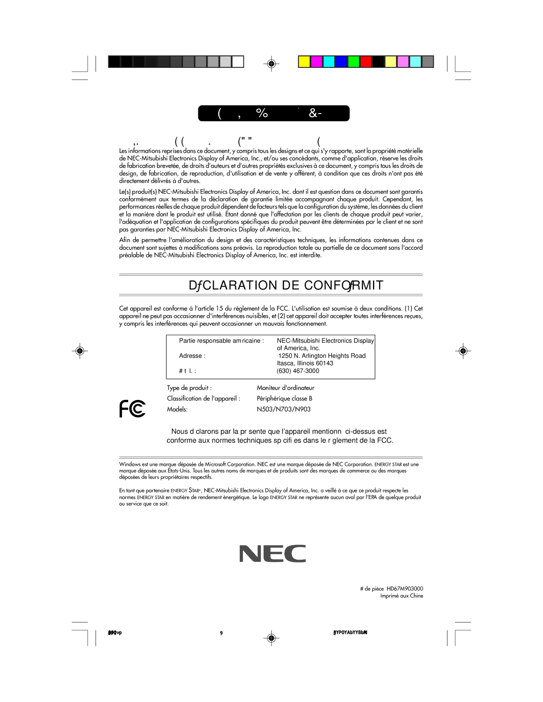 NEC AccuSync 90, AccuSync 70, AccuSync 50 user manual Série AccuSyncMC NEC 