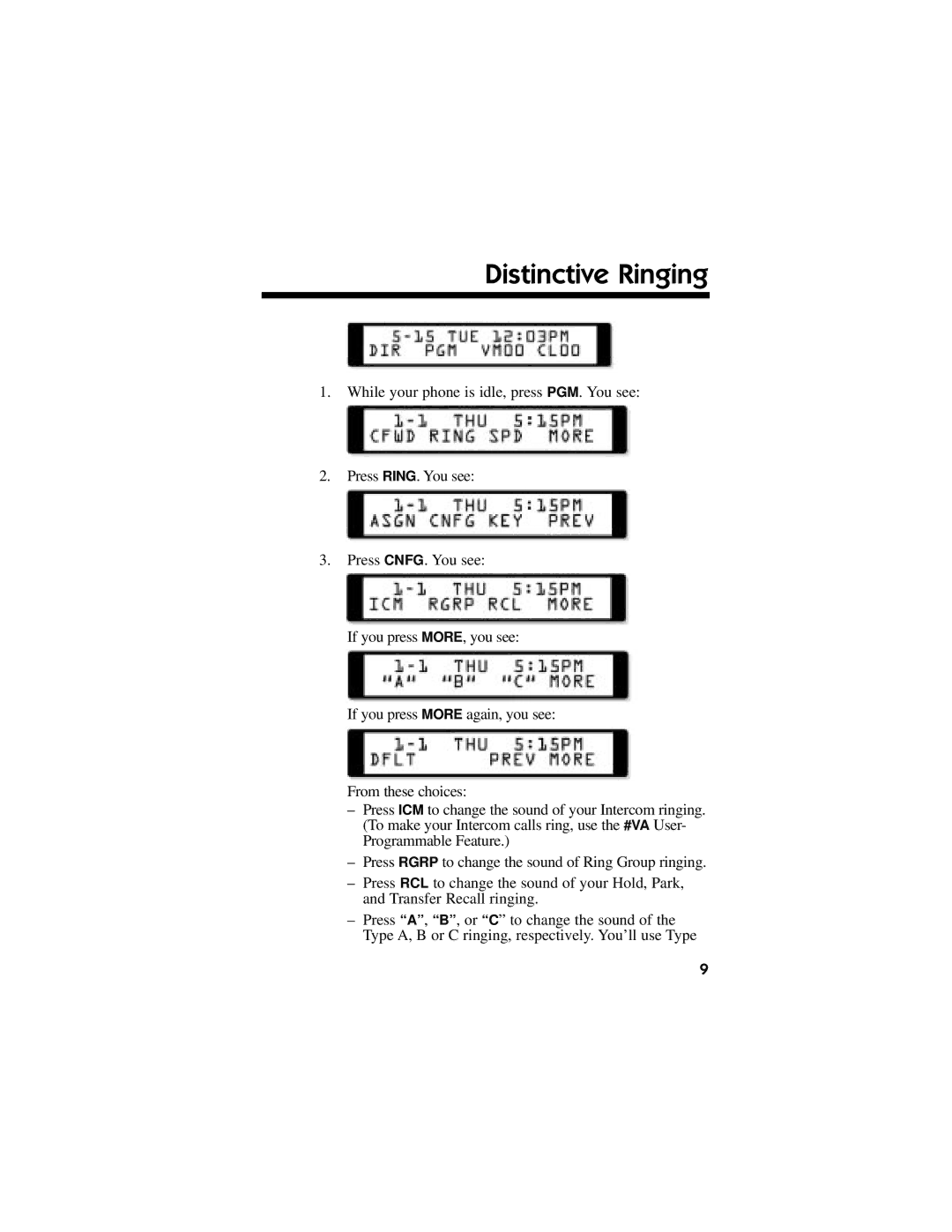 NEC DS1000/2000 manual Distinctive Ringing 