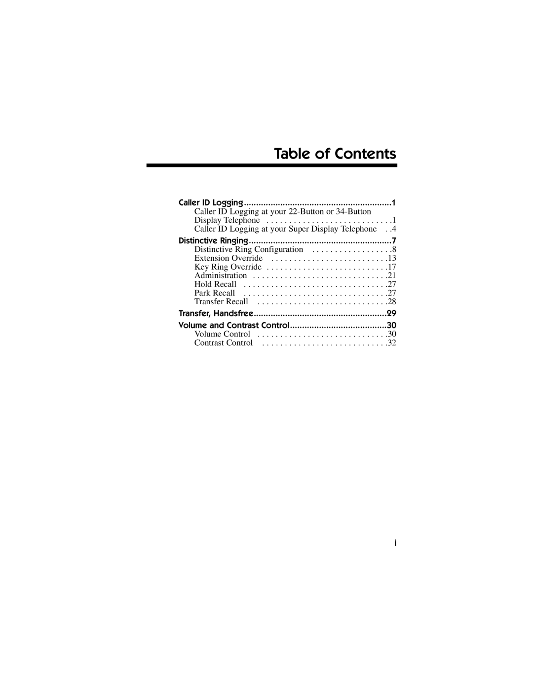 NEC DS1000/2000 manual Table of Contents 