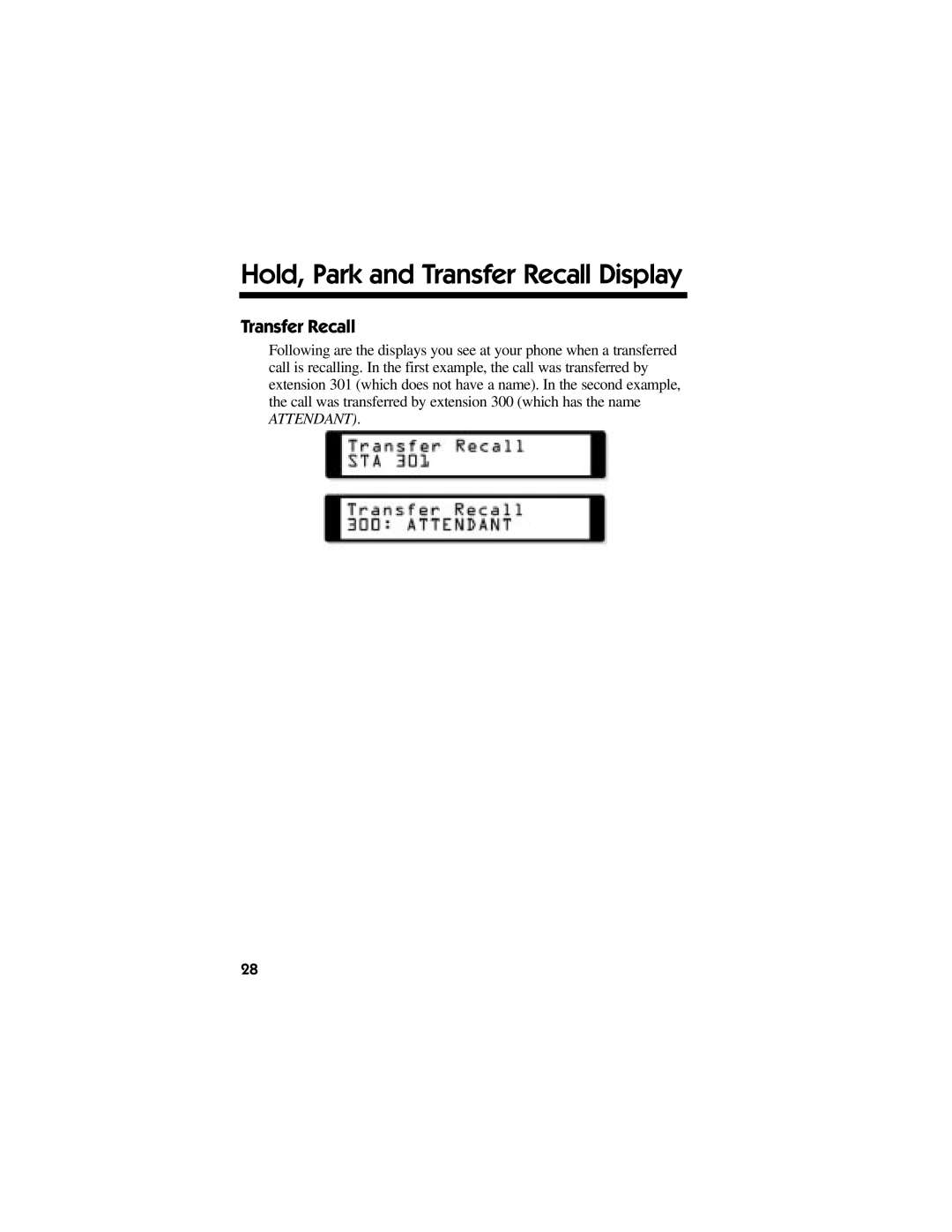 NEC DS1000/2000 manual Transfer Recall 