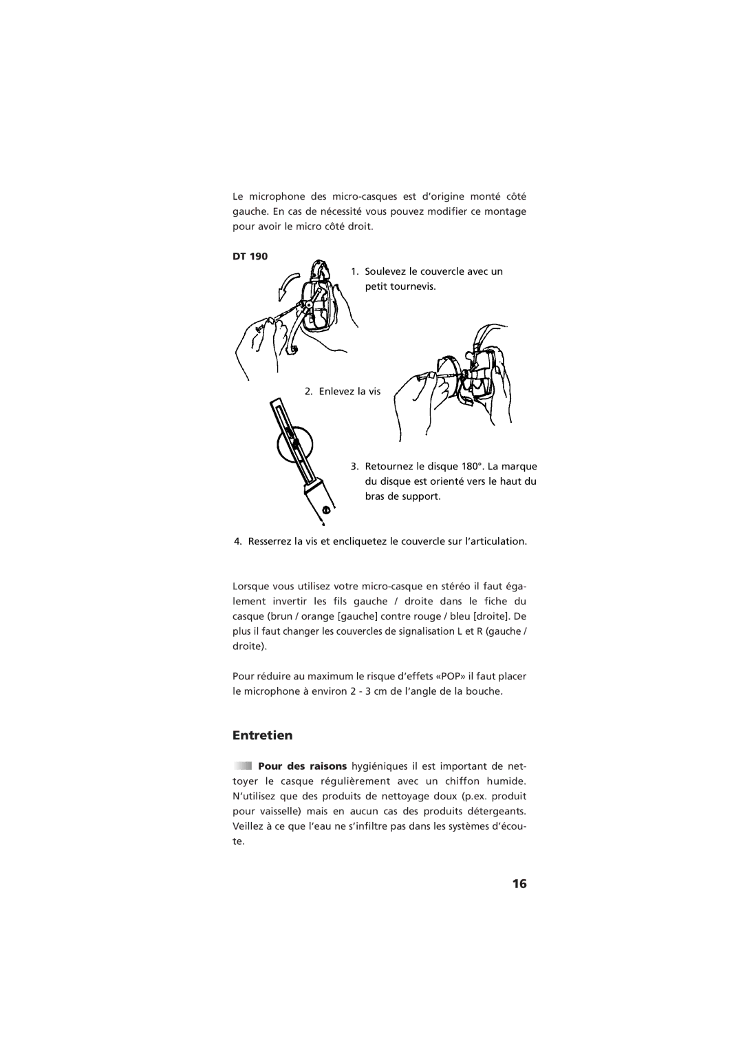 NEC DT 190, DT 150 manual Entretien 