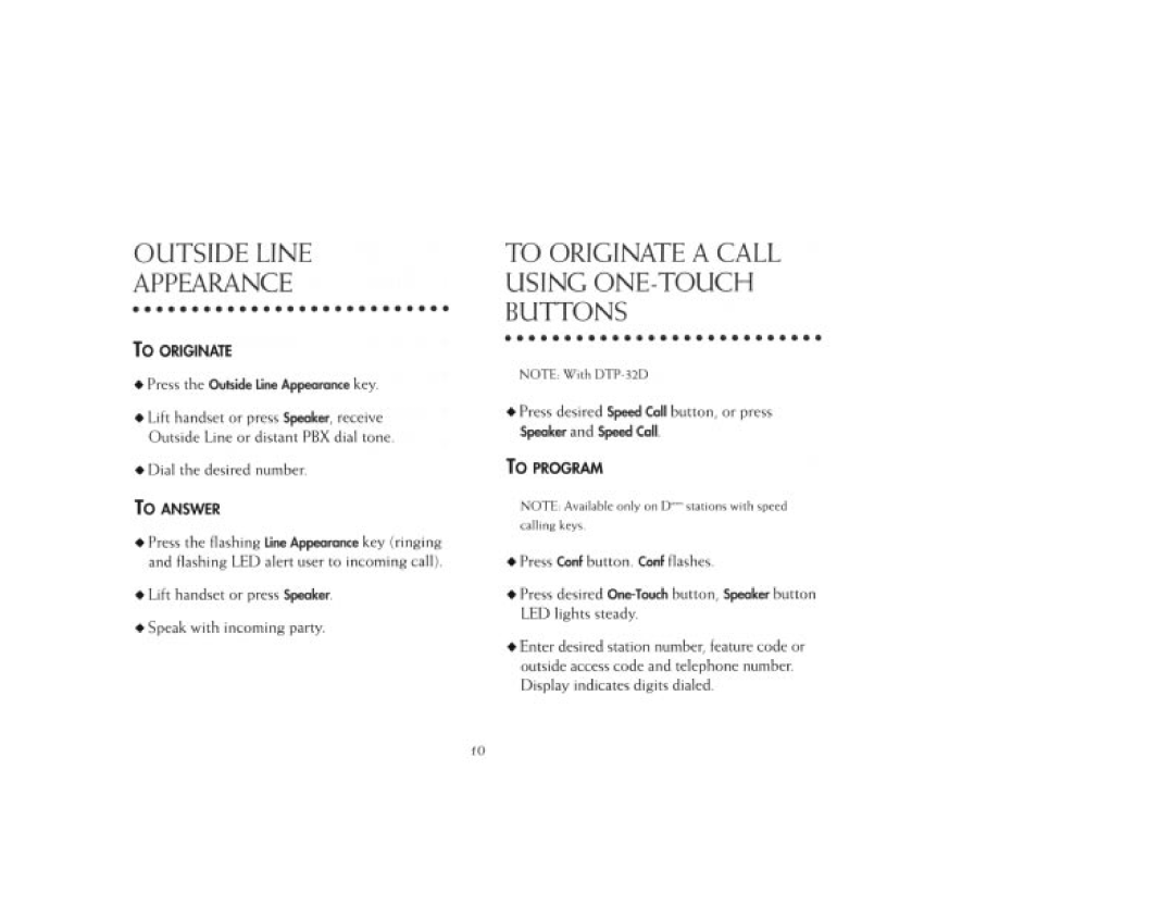 NEC DTerm Series E Telephones manual 