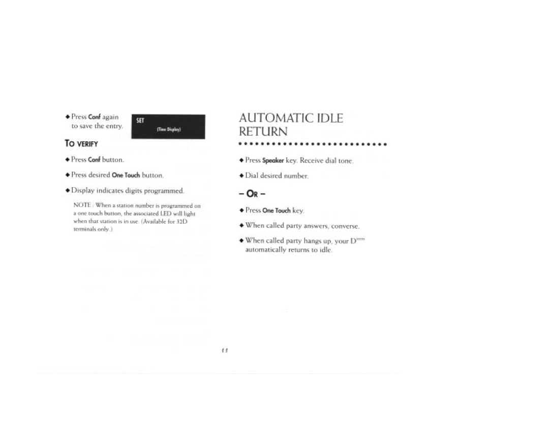 NEC DTerm Series E Telephones manual 