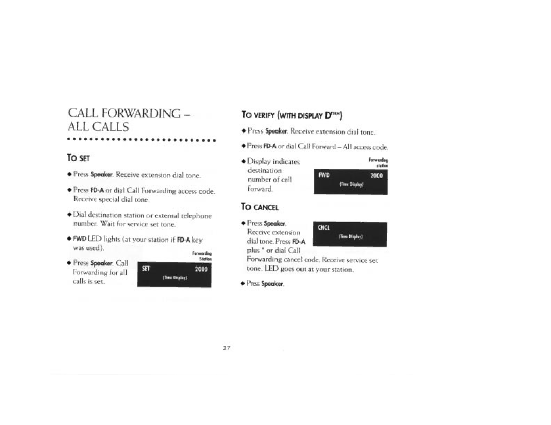 NEC DTerm Series E Telephones manual 