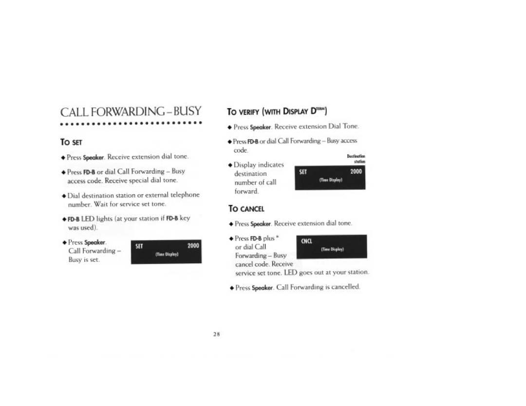 NEC DTerm Series E Telephones manual 