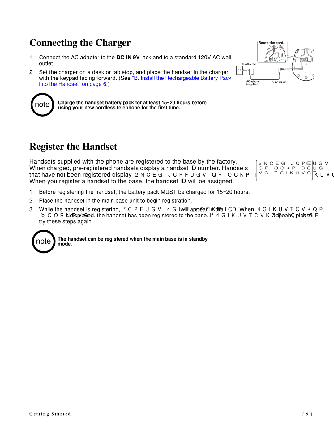 NEC DTR-IR-2 user manual Connecting the Charger, Register the Handset 