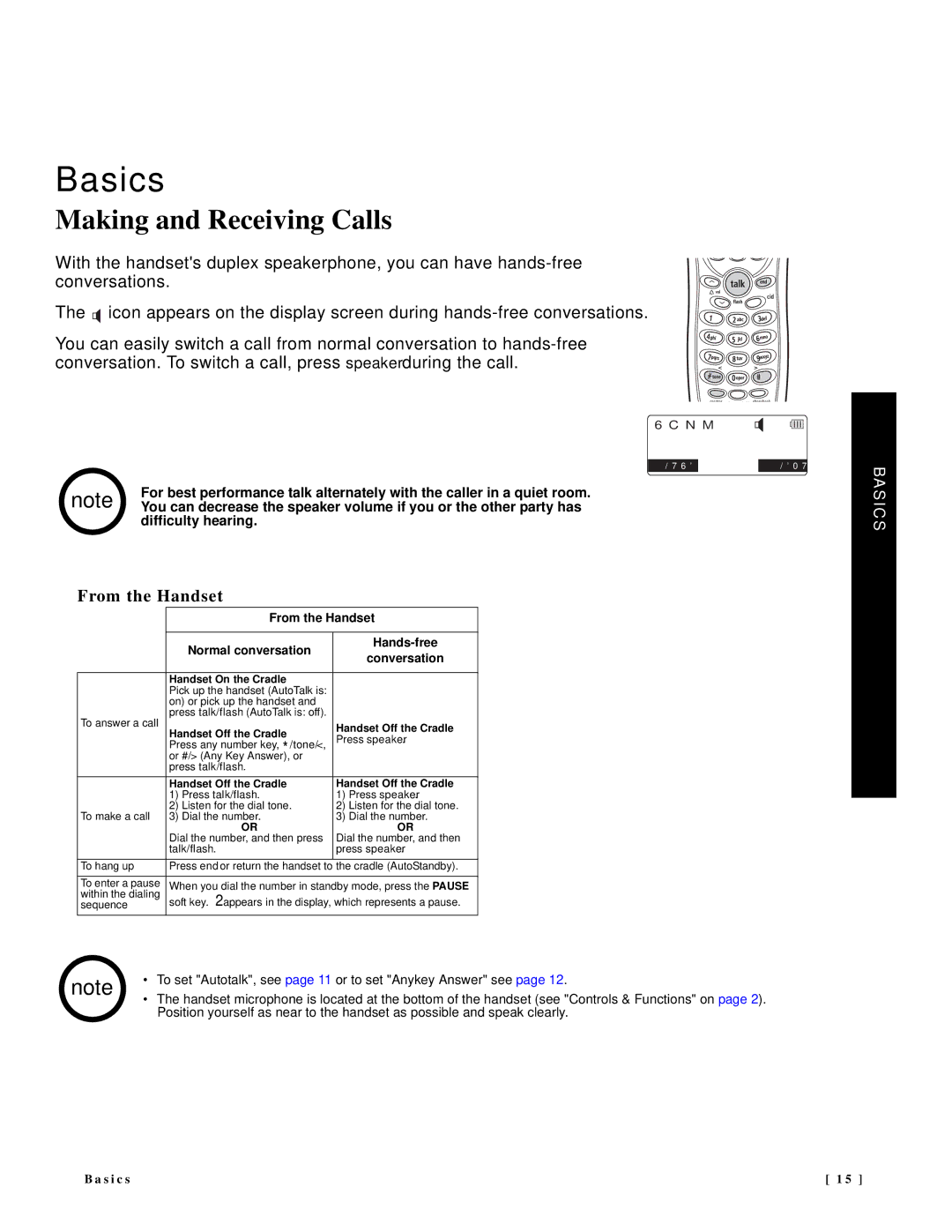 NEC DTR-IR-2 user manual Basics, Making and Receiving Calls 