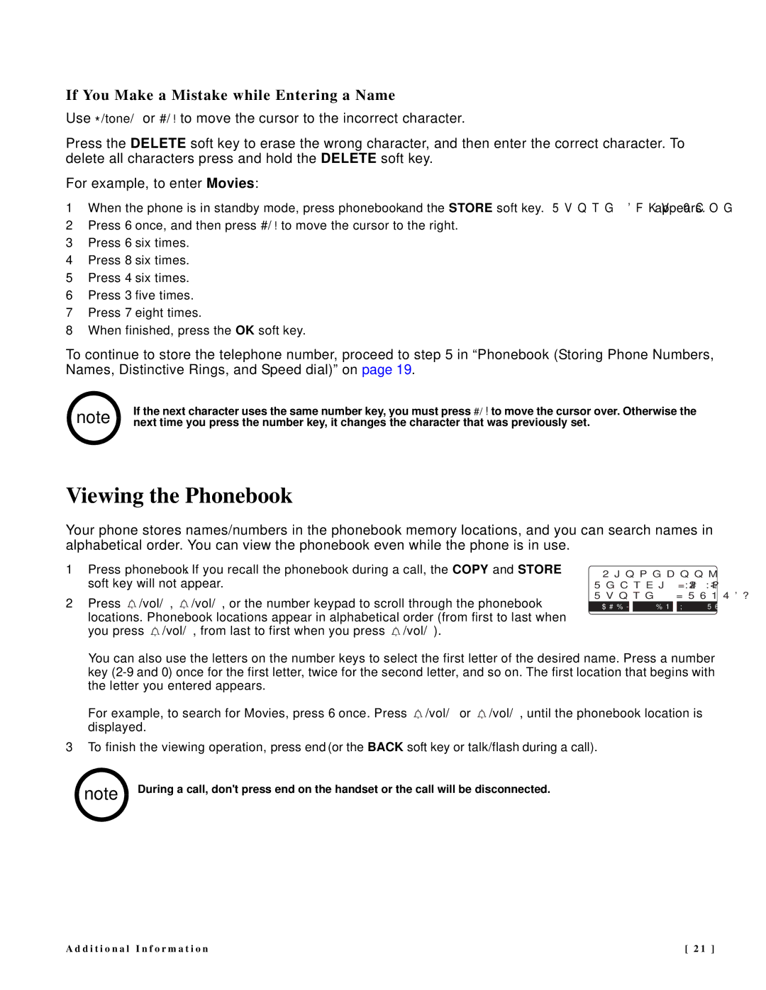 NEC DTR-IR-2 user manual Viewing the Phonebook, If You Make a Mistake while Entering a Name 