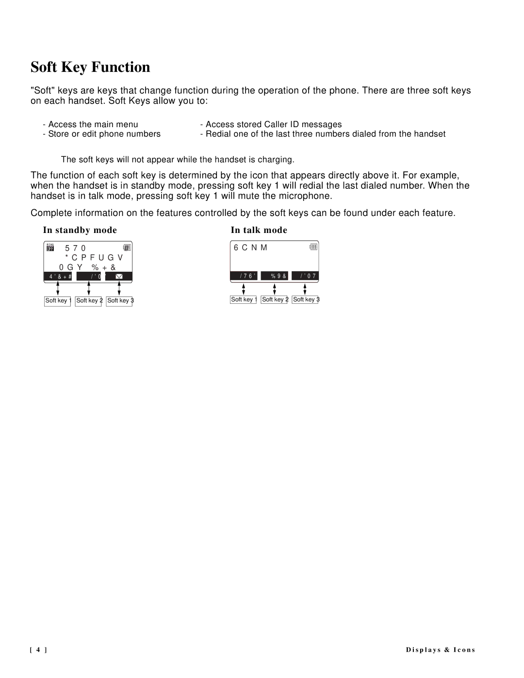 NEC DTR-IR-2 user manual Soft Key Function 