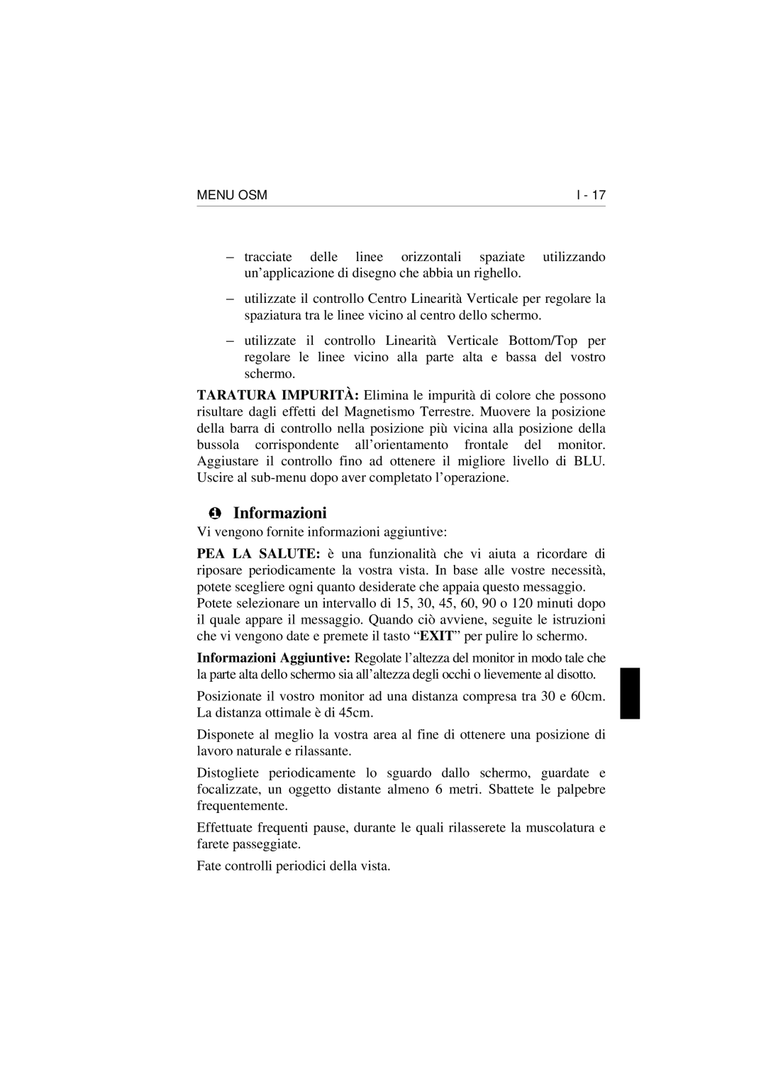 NEC E1100 user manual Informazioni 