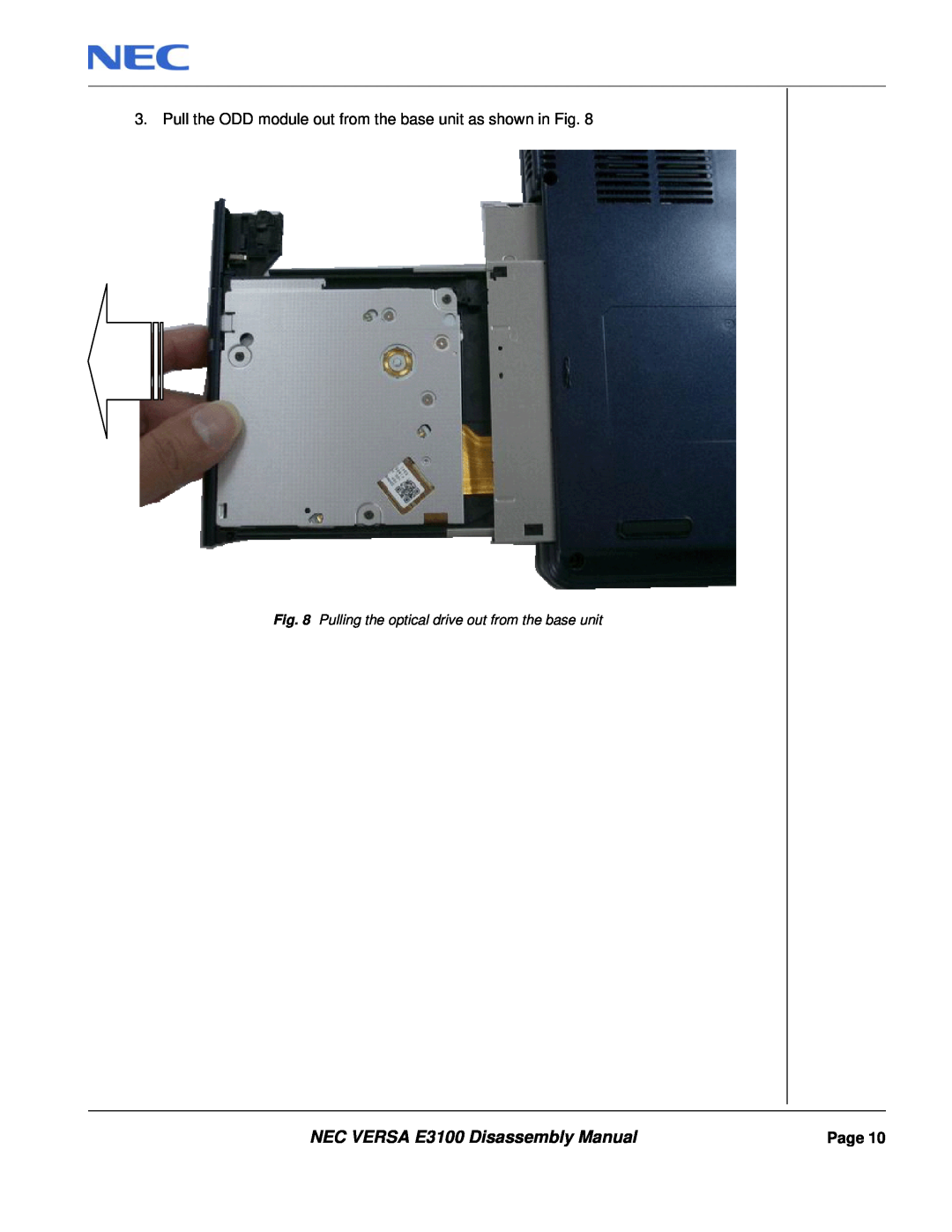 NEC manual NEC VERSA E3100 Disassembly Manual, Page 