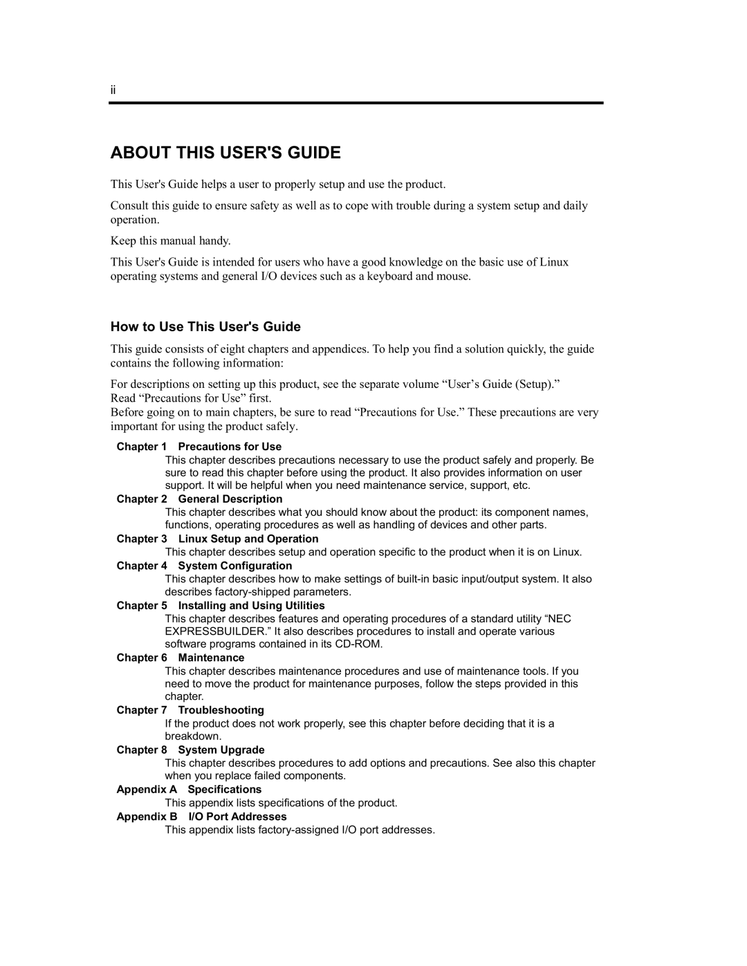 NEC N8800-091F, EXP320A, EXP320B, N8800-090F manual About this Users Guide, How to Use This Users Guide 