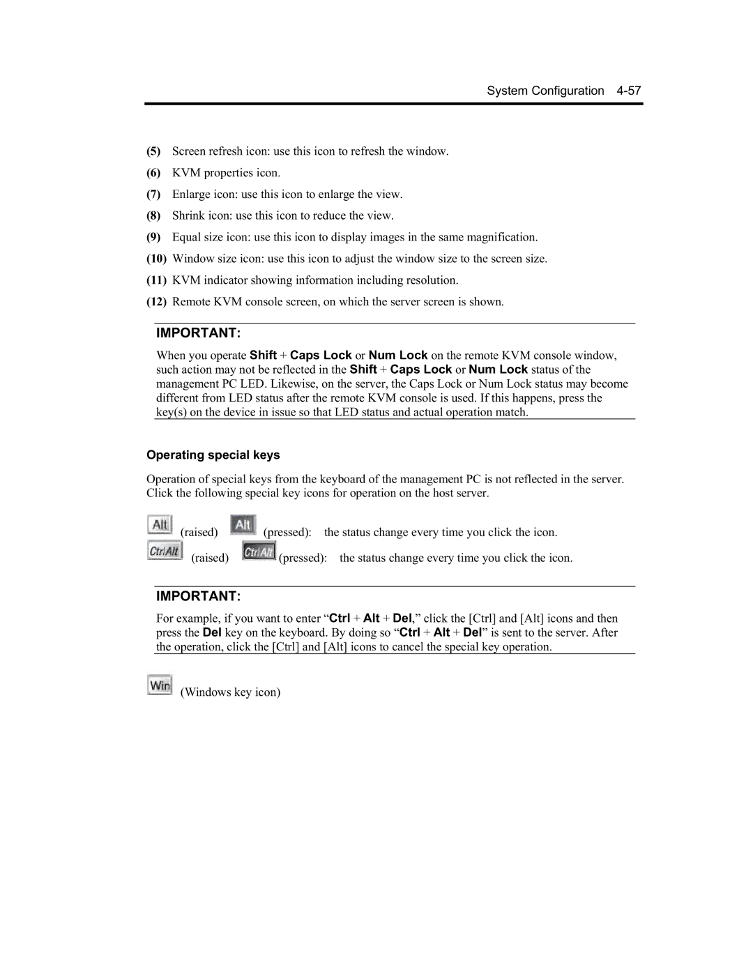 NEC N8800-090F, EXP320A, EXP320B, N8800-091F manual Operating special keys 