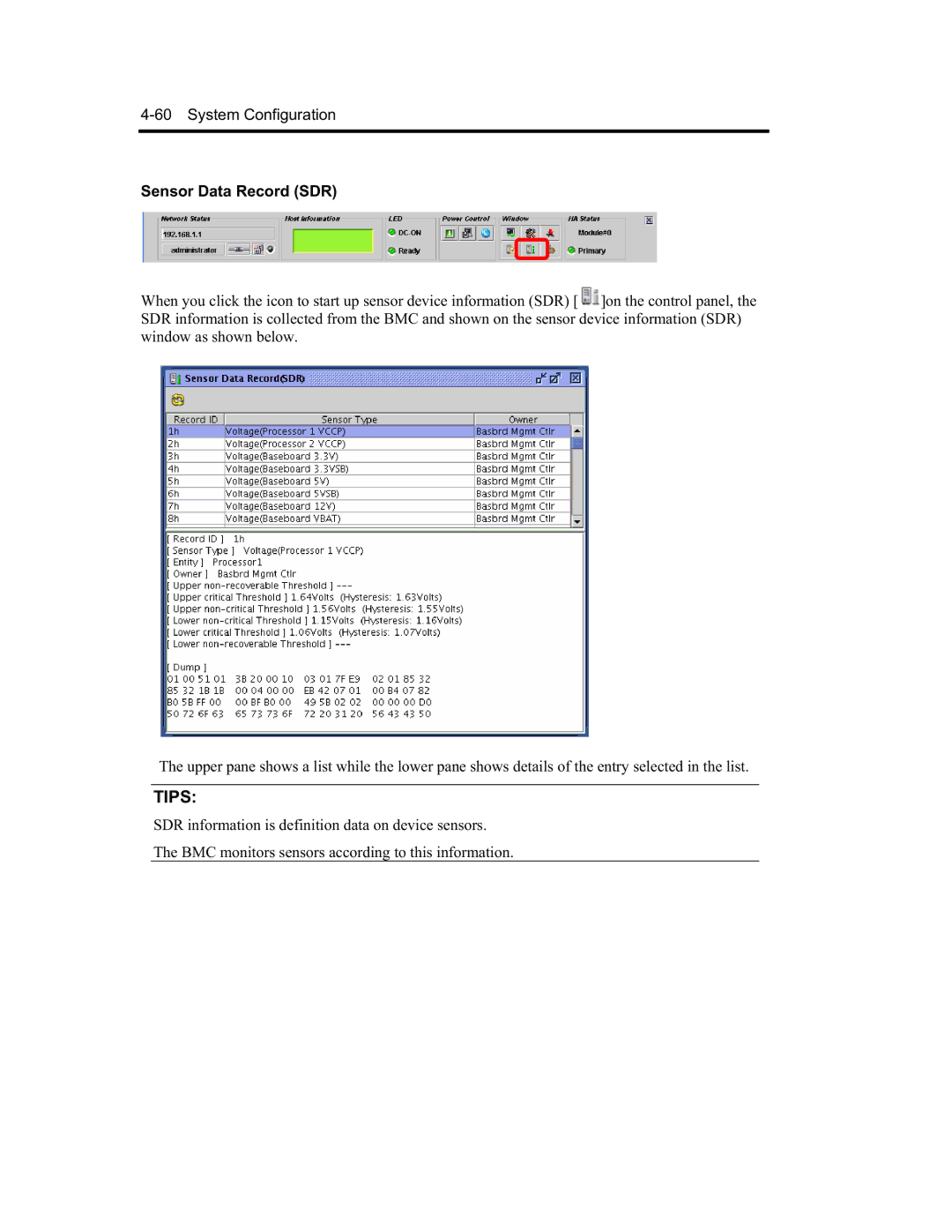 NEC N8800-091F, EXP320A, EXP320B, N8800-090F manual Sensor Data Record SDR 