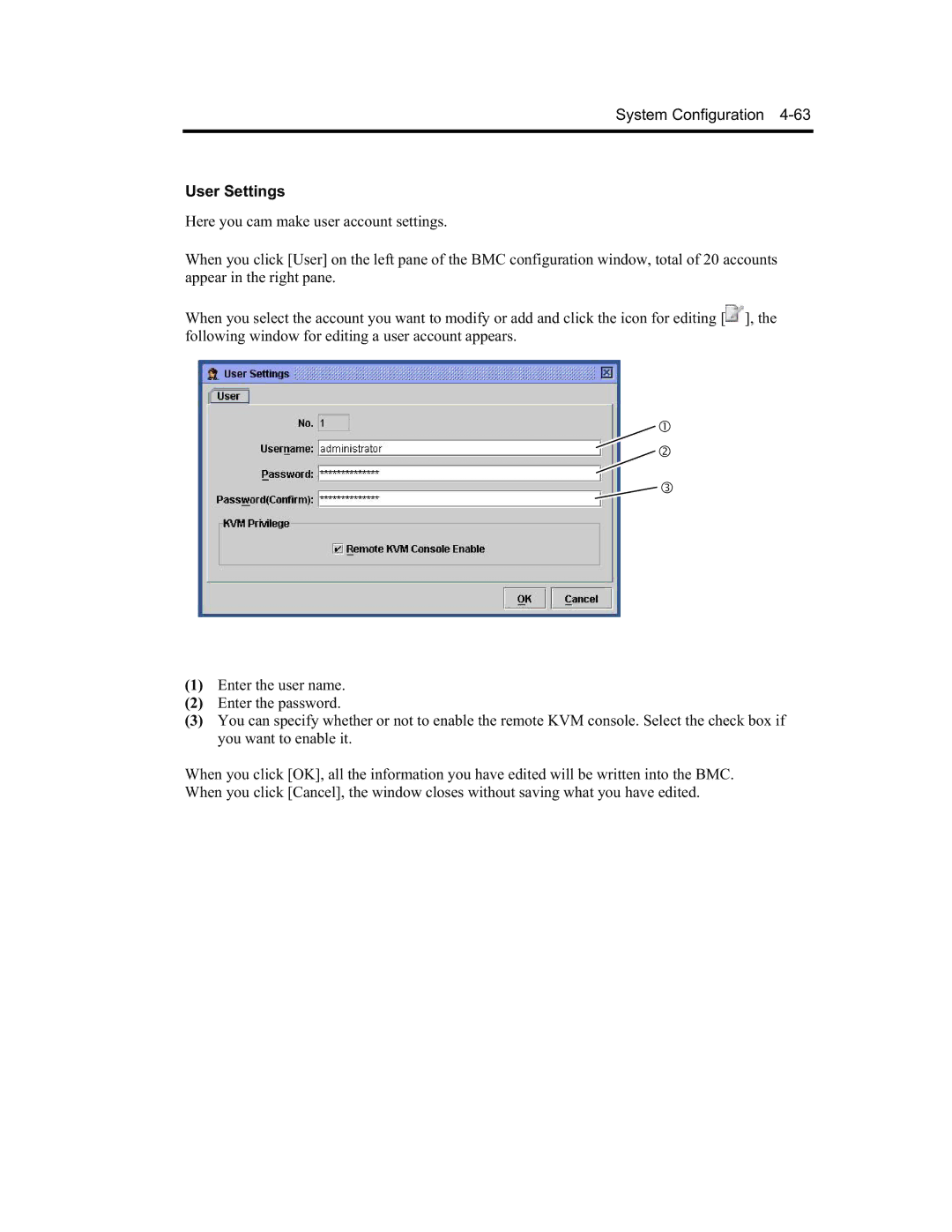 NEC EXP320B, EXP320A, N8800-091F, N8800-090F manual User Settings 