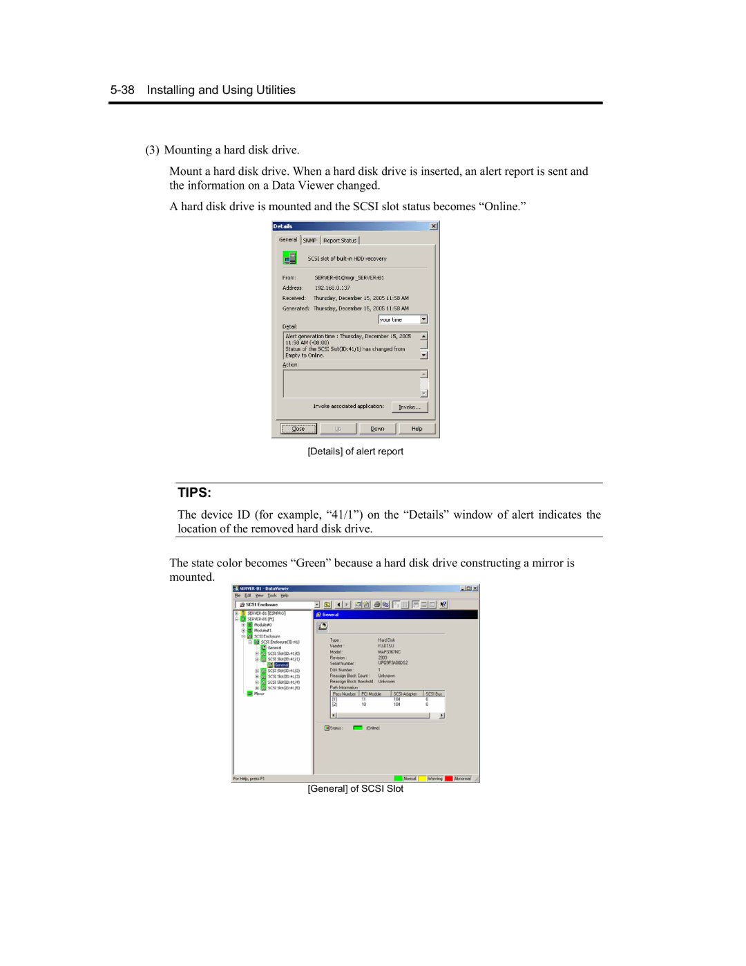 NEC N8800-091F, EXP320A, EXP320B, N8800-090F manual Details of alert report 