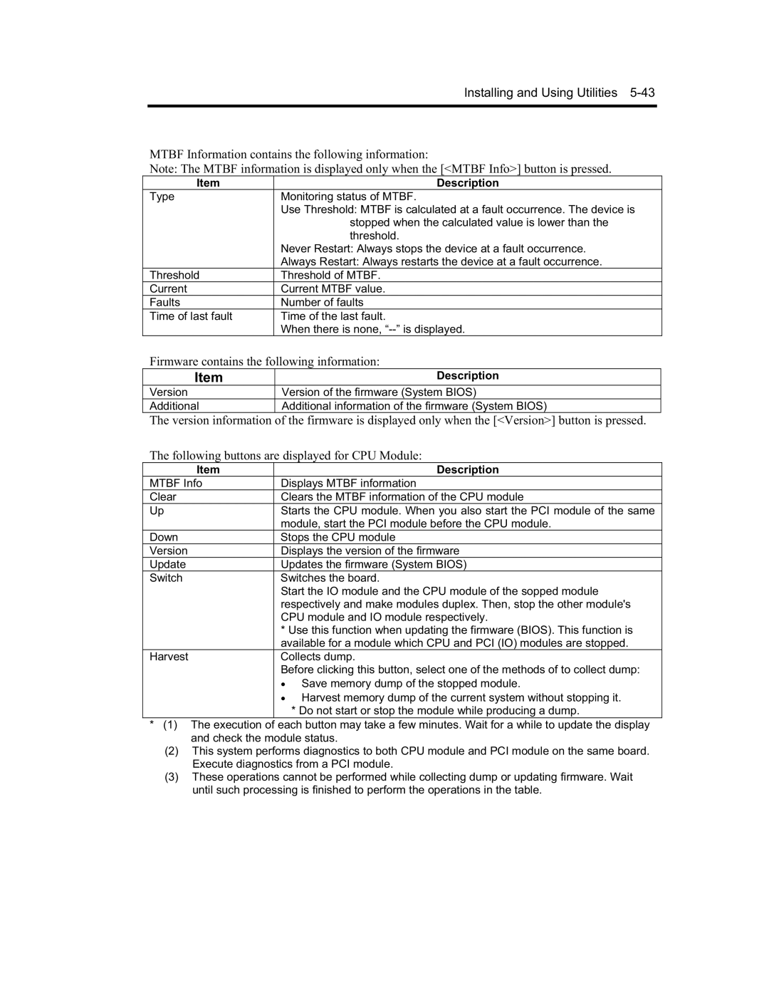 NEC N8800-090F, EXP320A, EXP320B, N8800-091F manual Mtbf Information contains the following information 