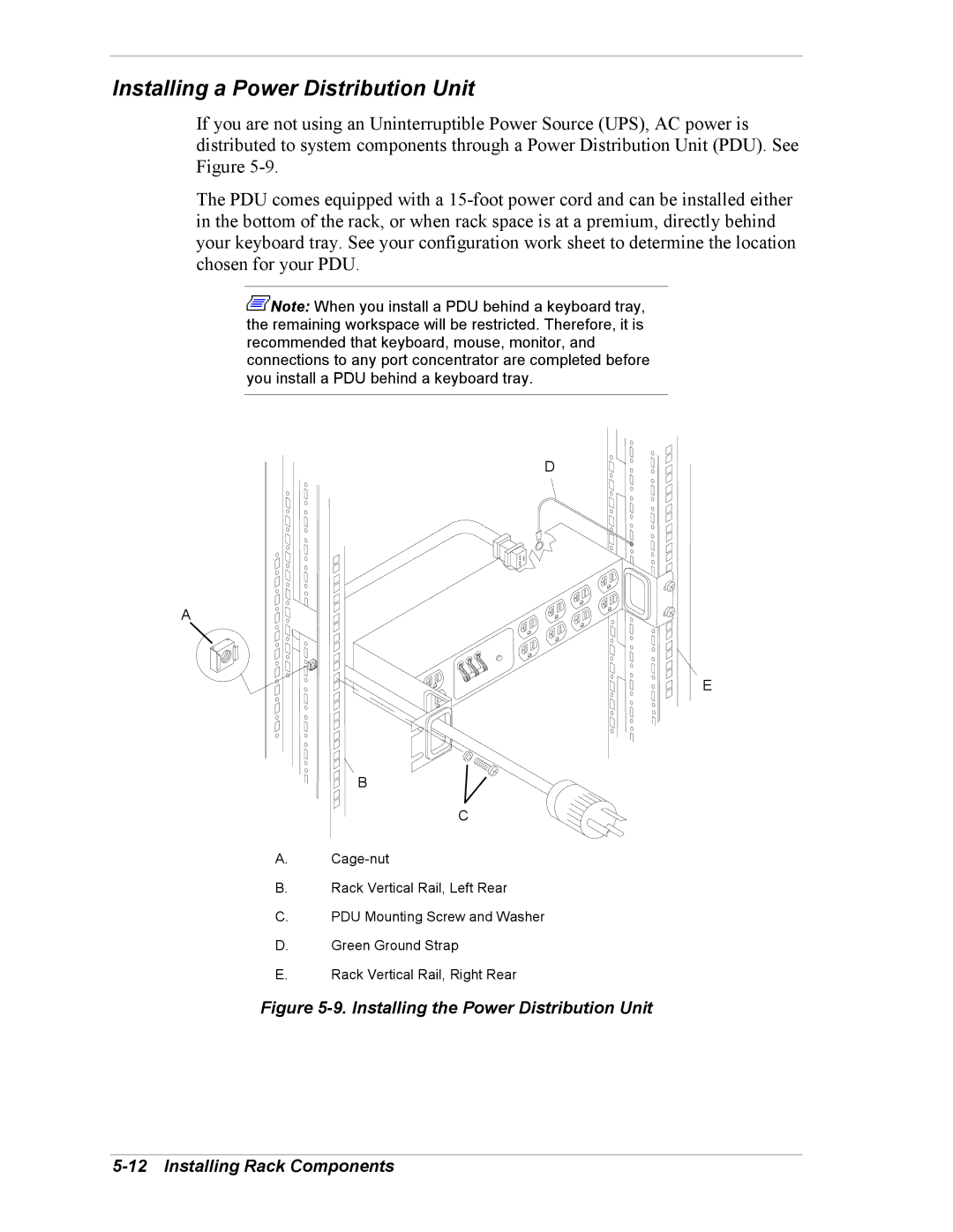 NEC EXPRESS800 manual Installing a Power Distribution Unit 