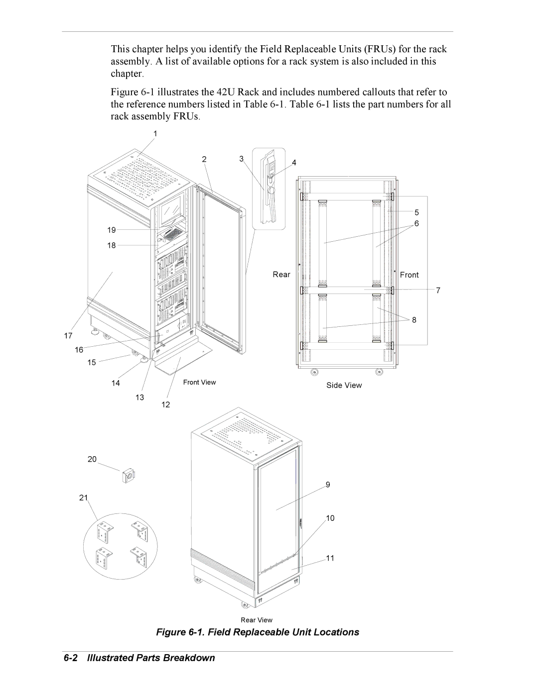 NEC EXPRESS800 manual Field Replaceable Unit Locations Illustrated Parts Breakdown 