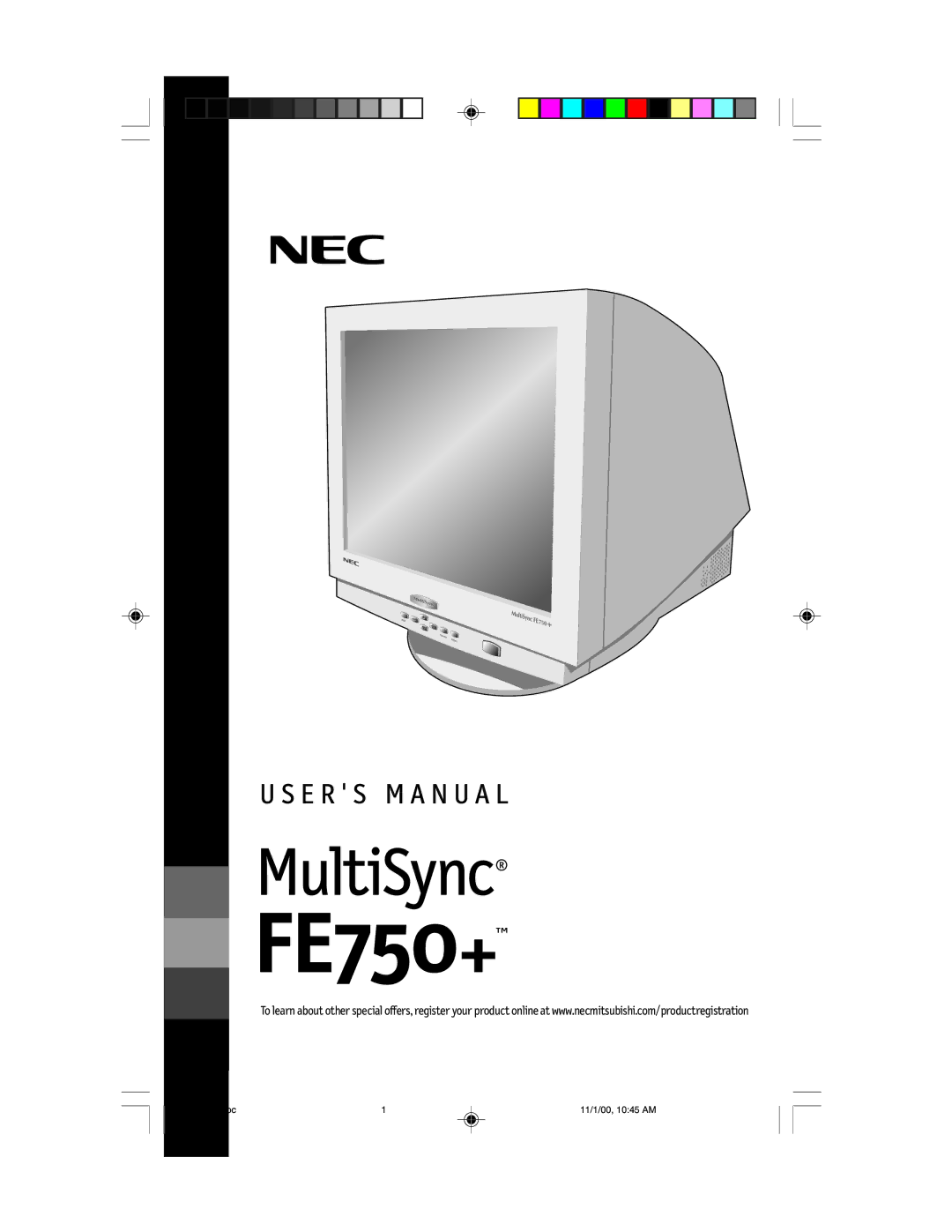 NEC FE750 Plus user manual FE750+ 