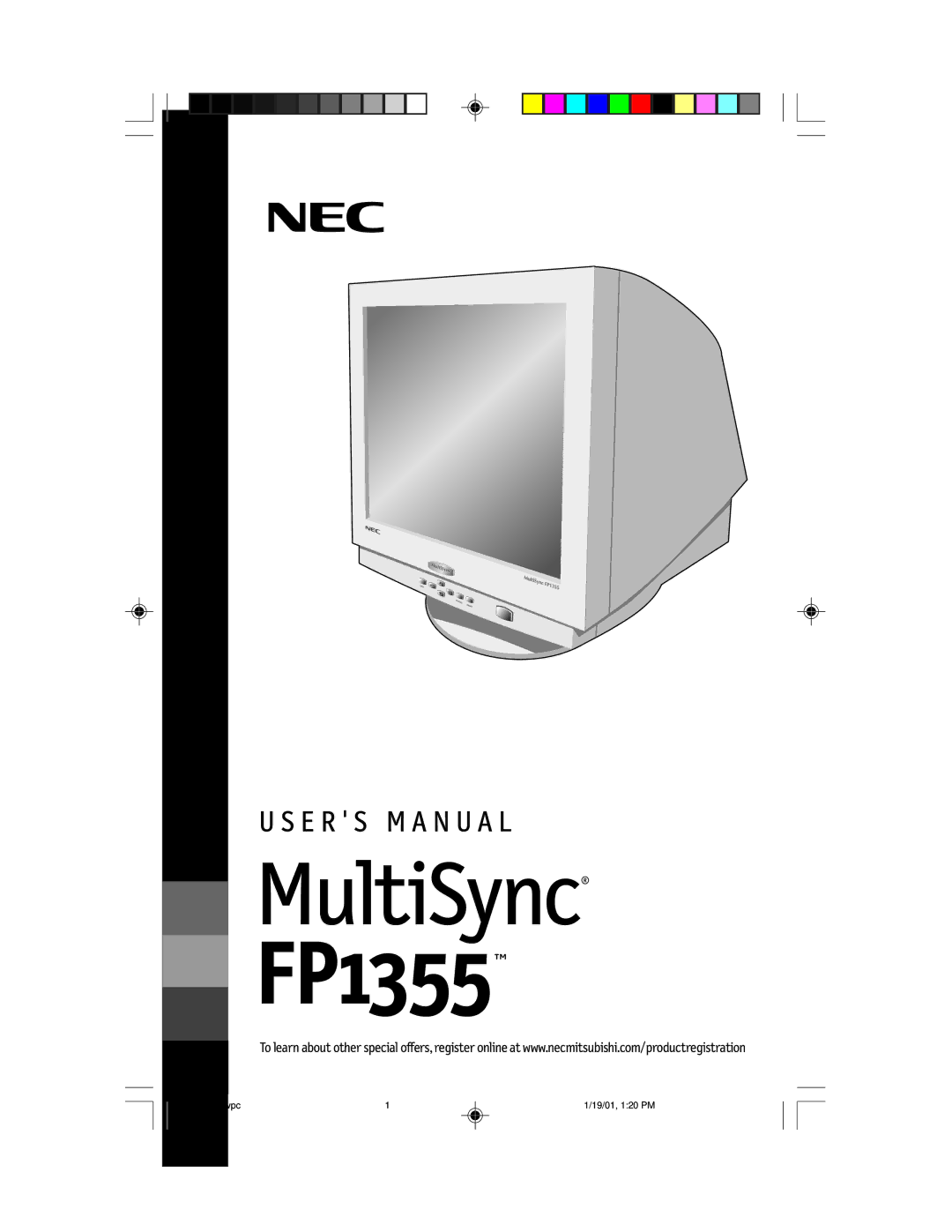 NEC FP1355 user manual 