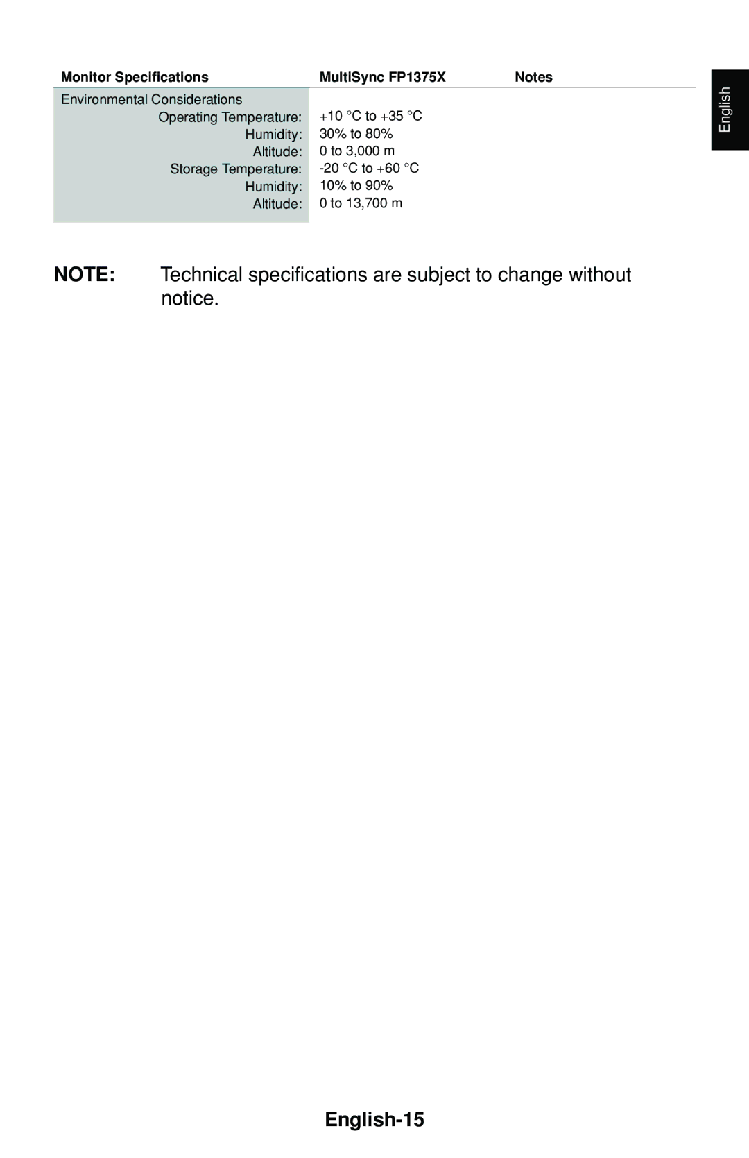 NEC FP1375X user manual English-15 