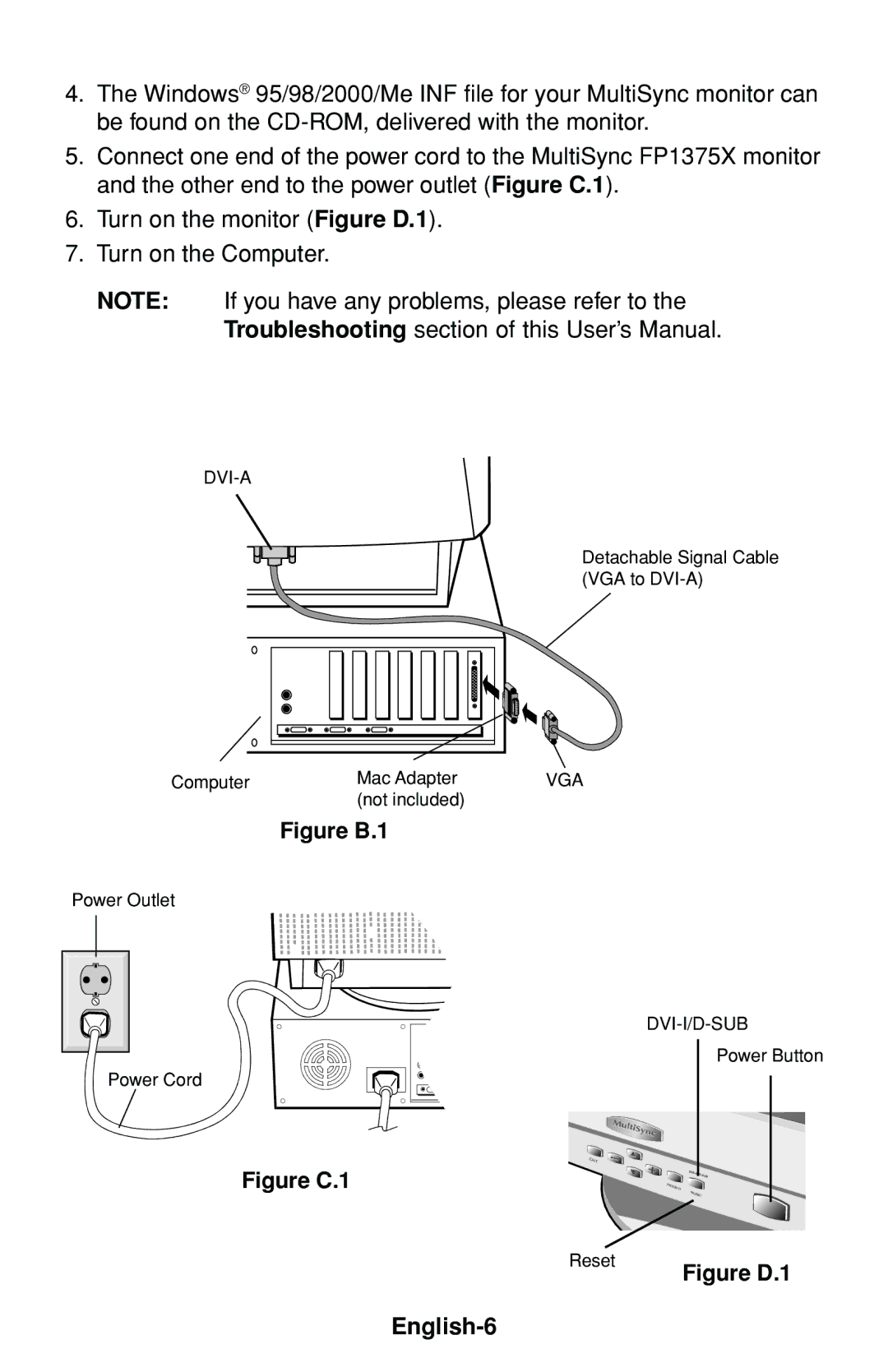 NEC FP1375X user manual English-6, Figure B.1 