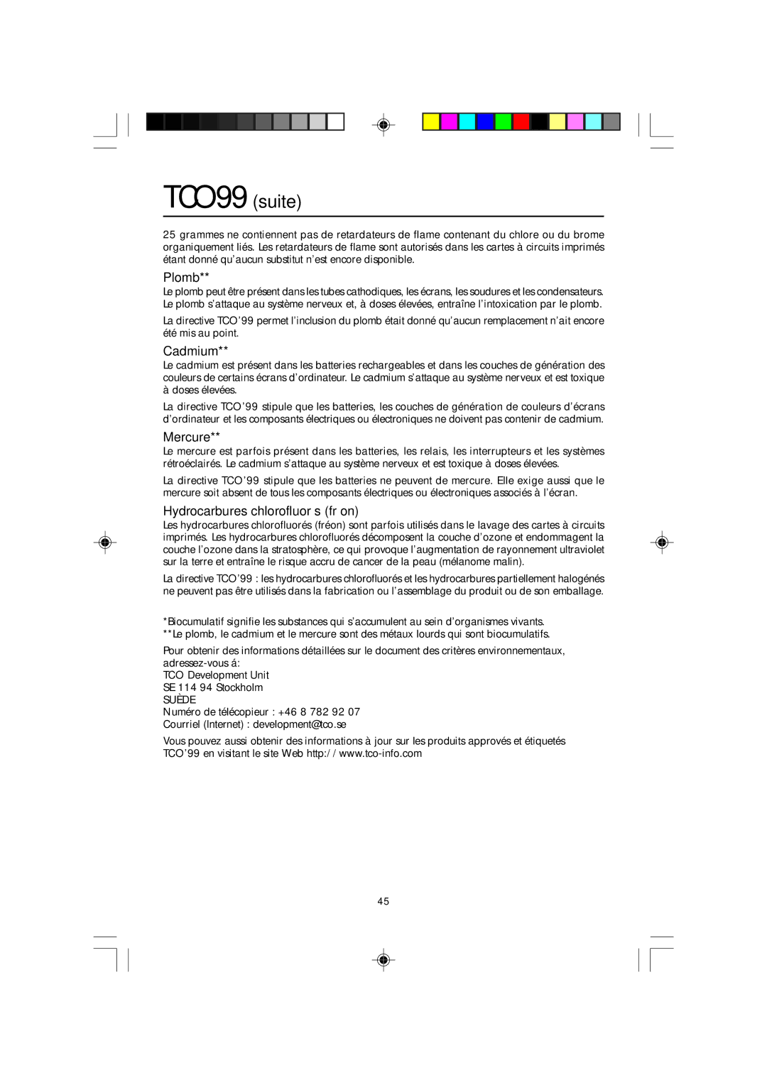 NEC FP2141SB manual TCO’99 suite 