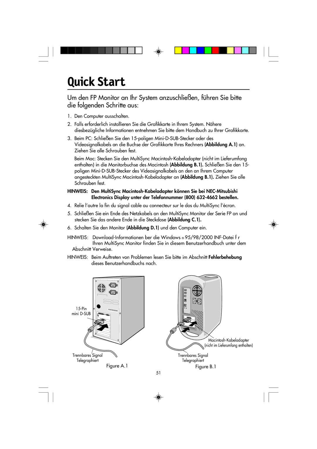 NEC FP2141SB manual Den Computer ausschalten 