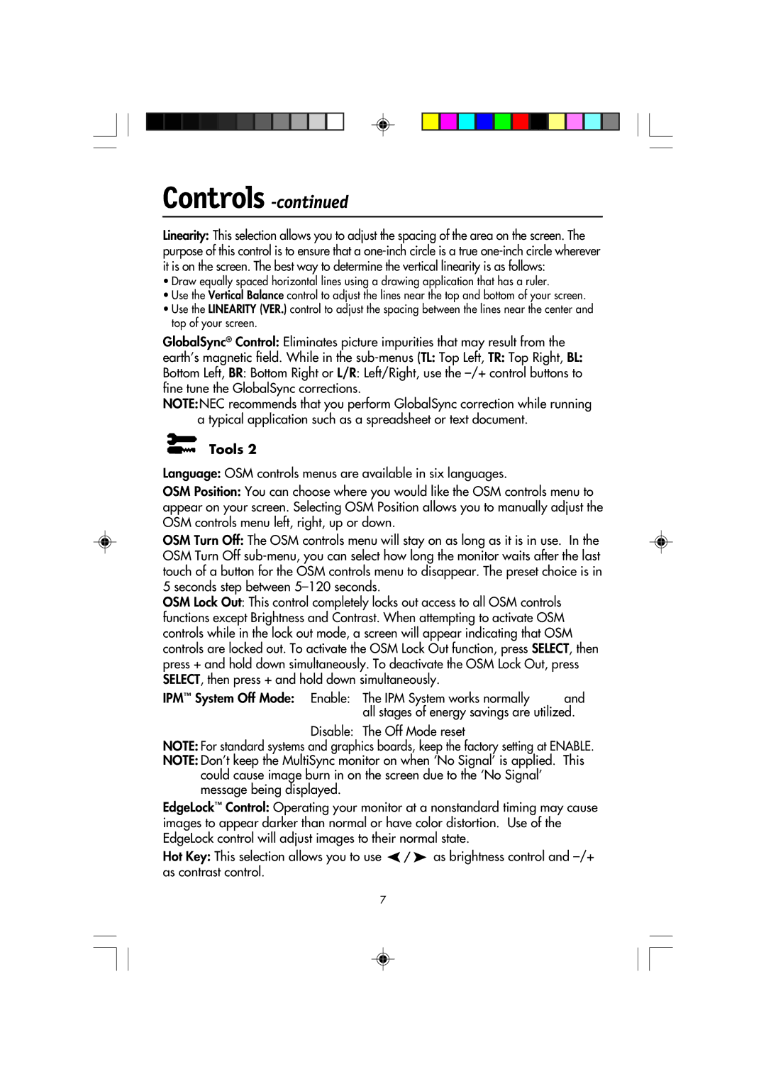 NEC FP2141SB manual All stages of energy savings are utilized 