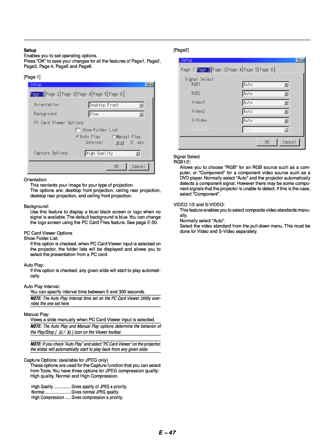 NEC GT1150 user manual Setup 