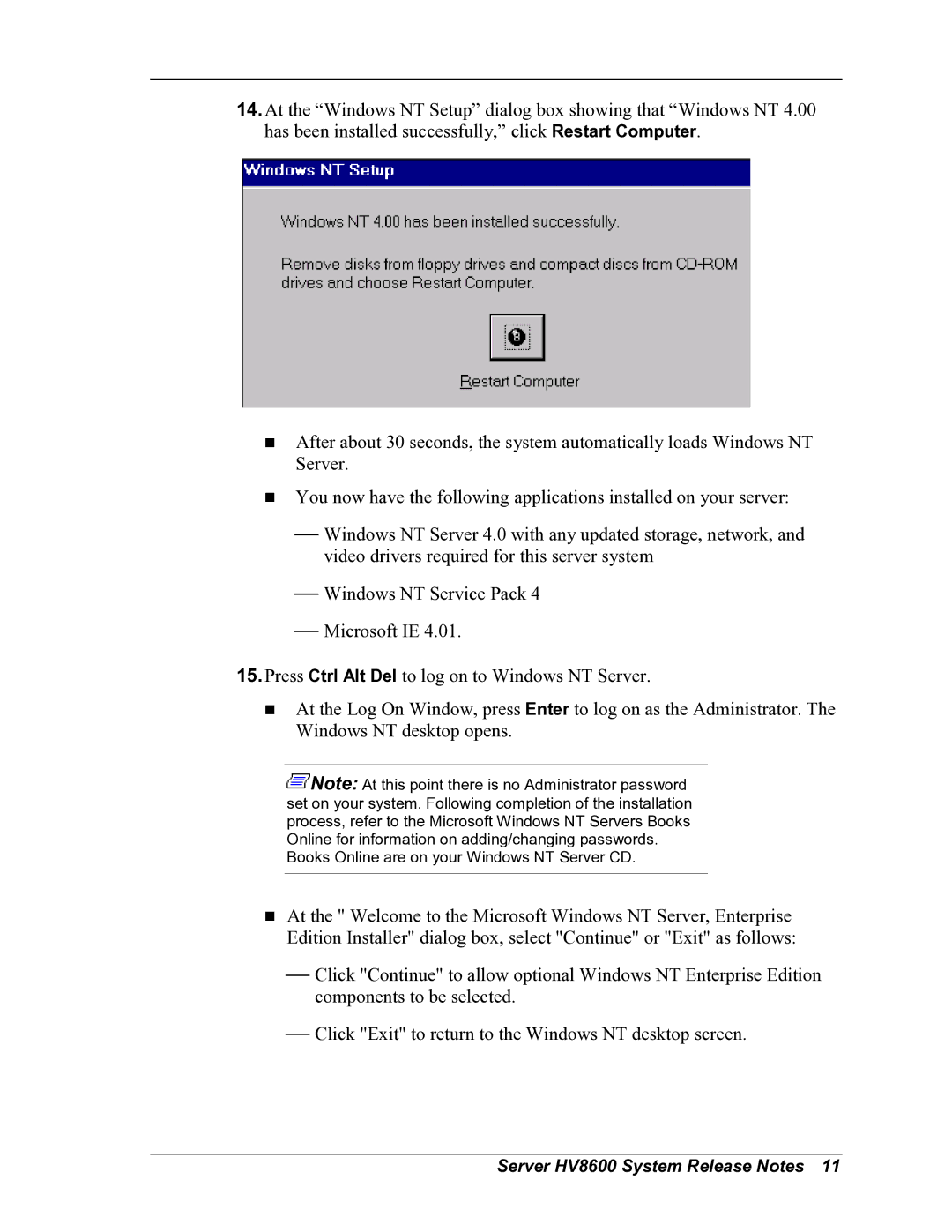 NEC HV8600 manual Books Online are on your Windows NT Server CD 