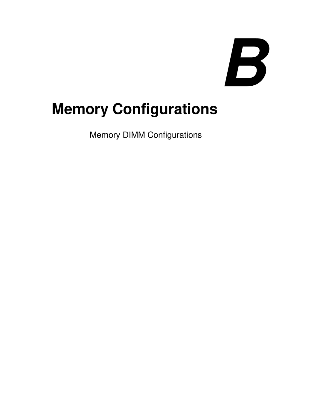 NEC HX4500 manual MemoryTConfigurations 