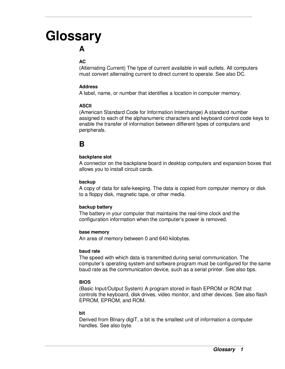 NEC HX4500 manual Glossary 