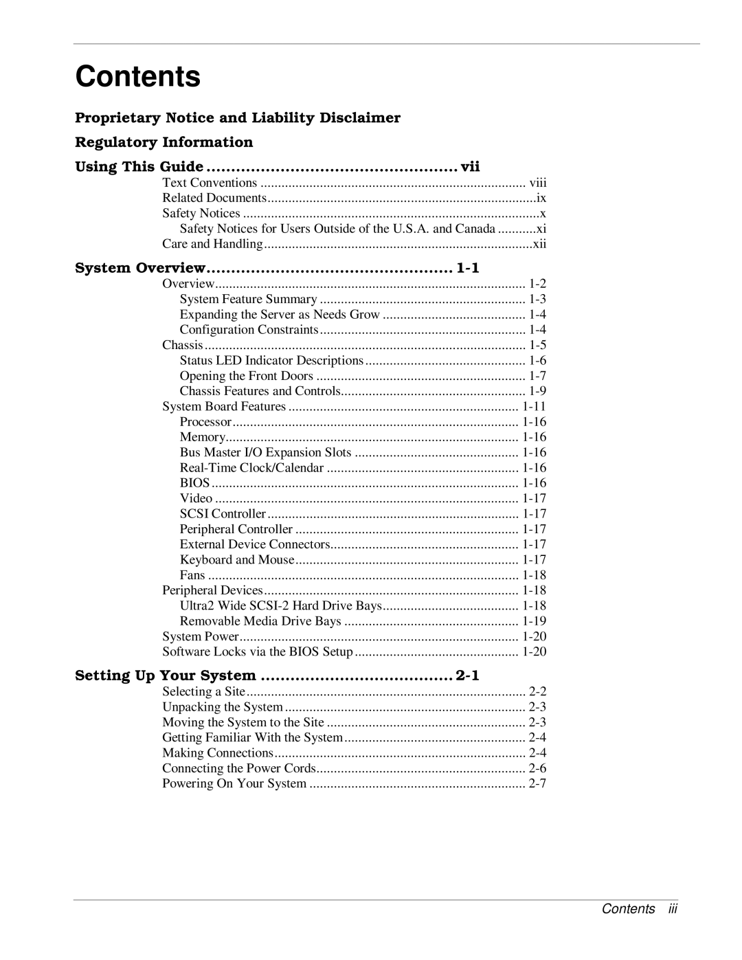 NEC HX4500 manual Contents 