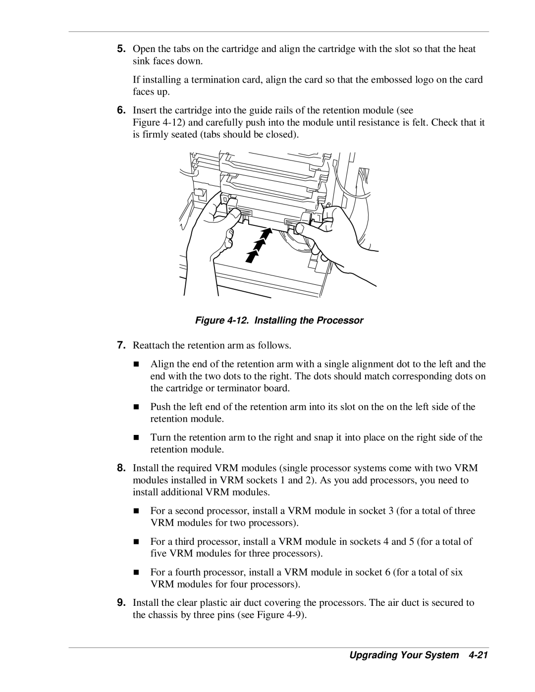 NEC HX4500 manual Installing the Processor 