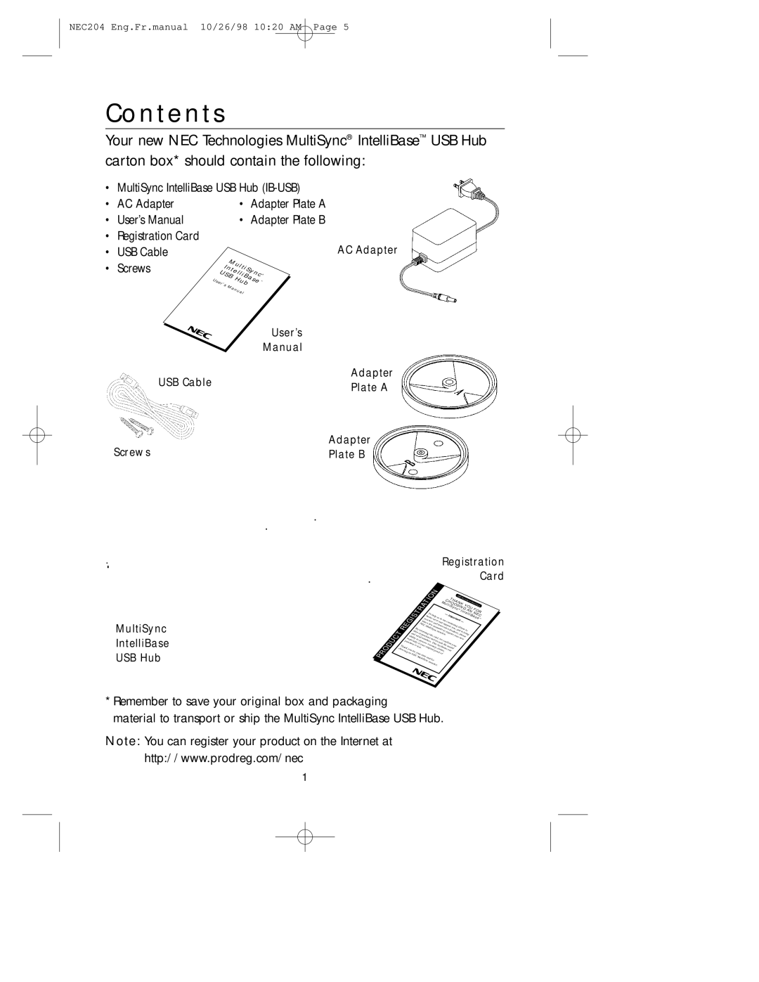 NEC A3844, IB-USB user manual Contents 