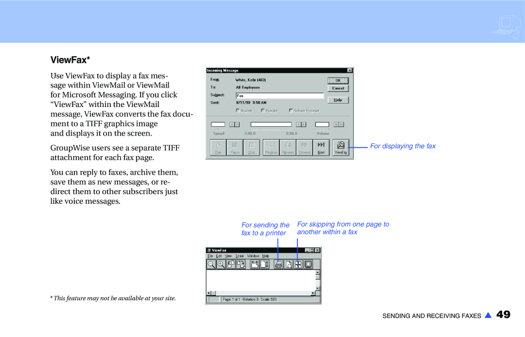 NEC IM-16 manual For displaying the fax For sending 