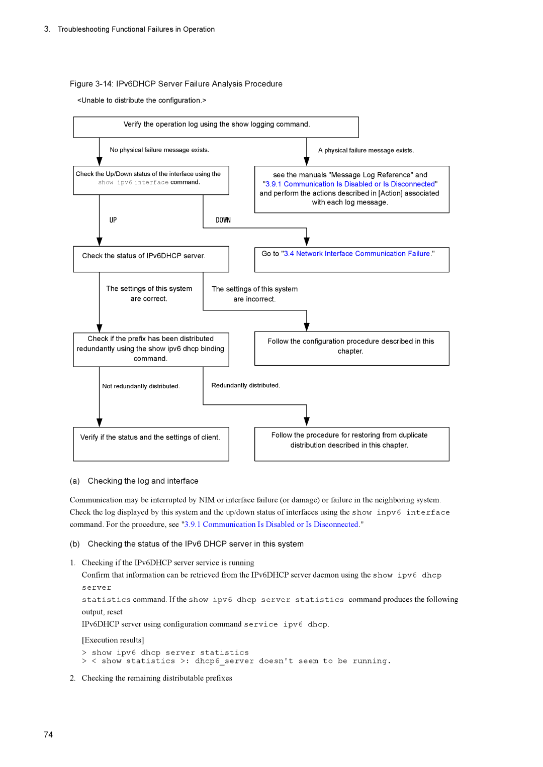 NEC IP8800/S3600 Checking the status of the IPv6 Dhcp server in this system, See the manuals Message Log Reference 