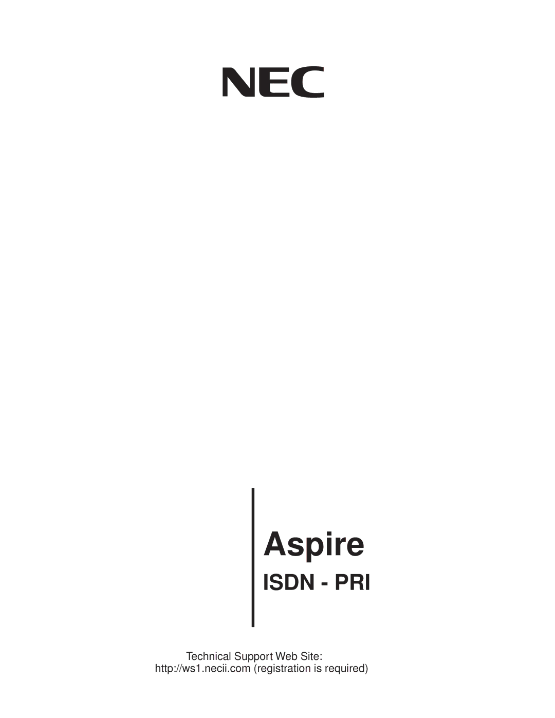 NEC ISDN-PRI manual Aspire 