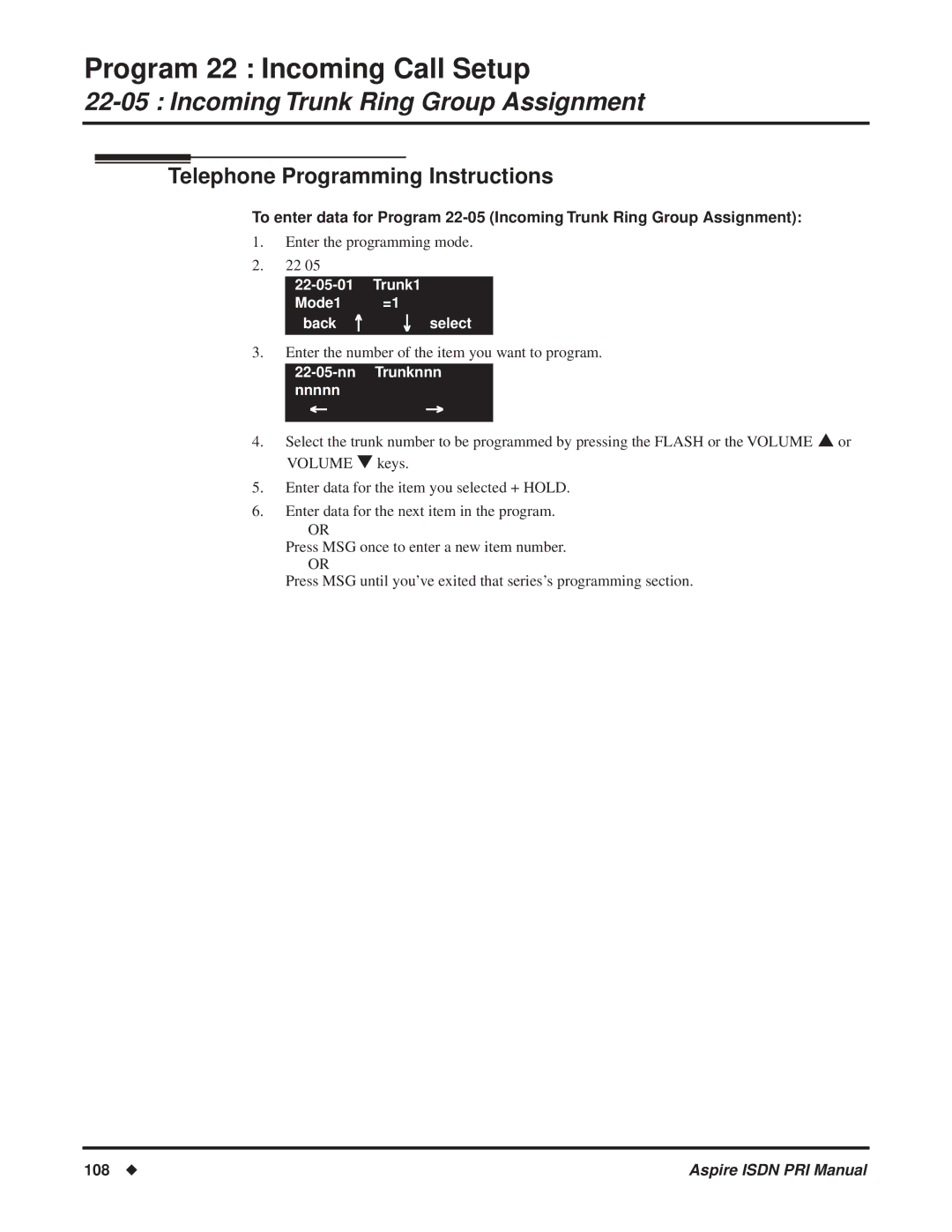 NEC ISDN-PRI manual 108 