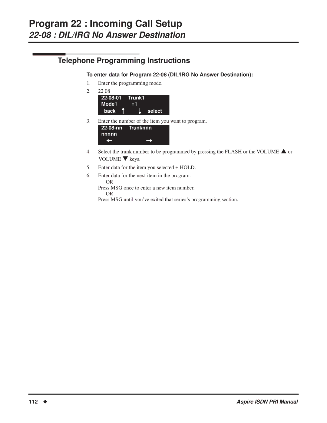 NEC ISDN-PRI manual 112 