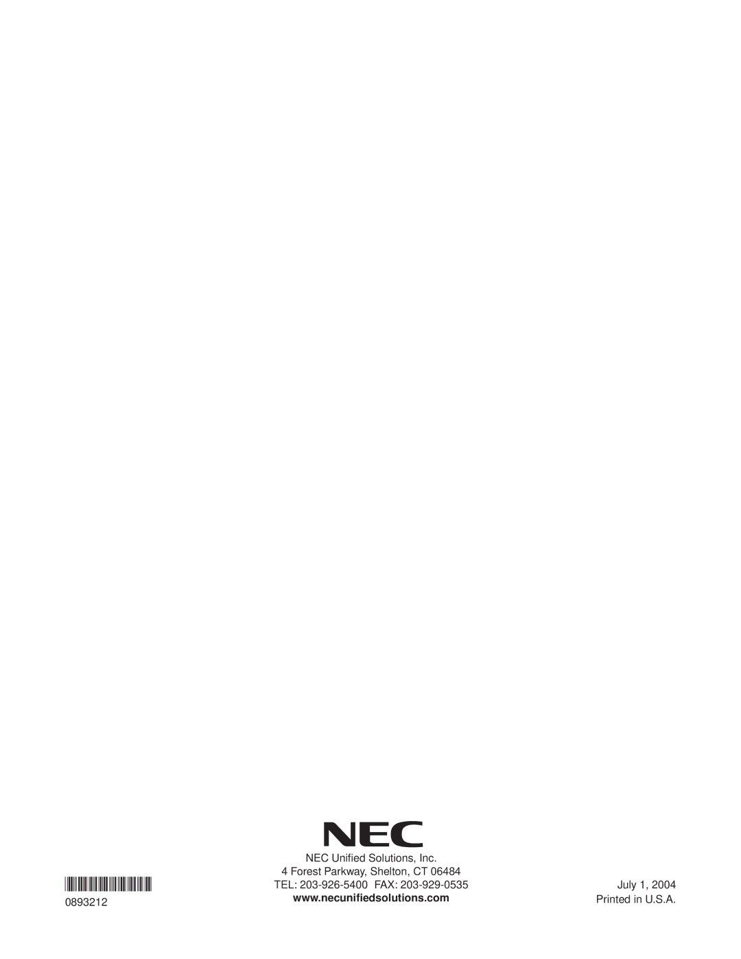 NEC ISDN-PRI manual 0893212 