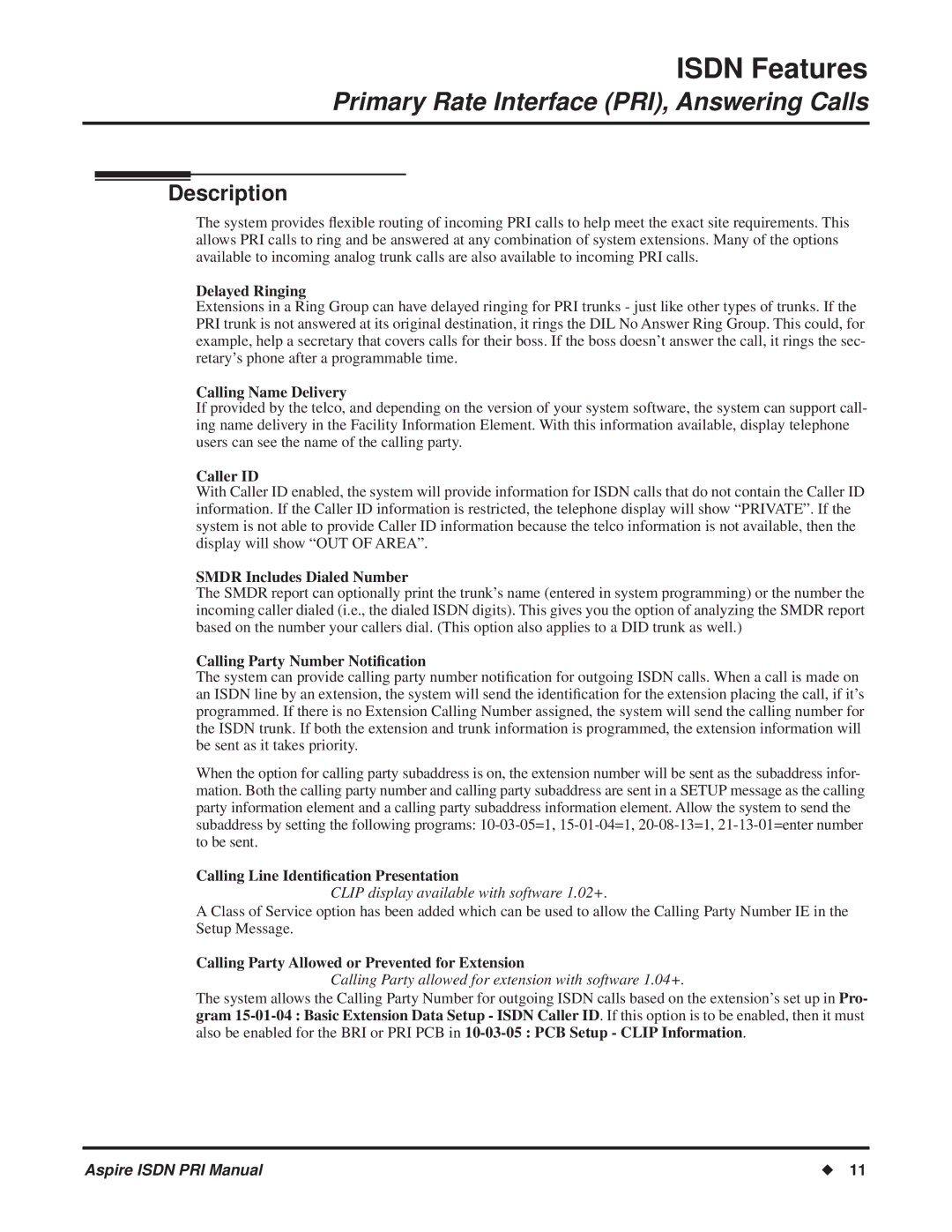 NEC ISDN-PRI manual Primary Rate Interface PRI, Answering Calls 